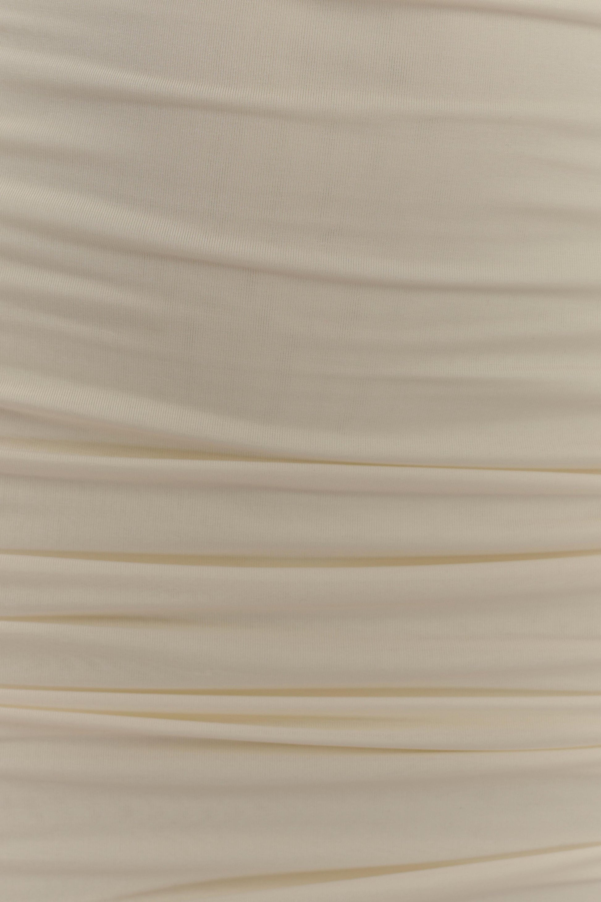 Mariposa Slinky Halter Mini Dress - Ivory #7