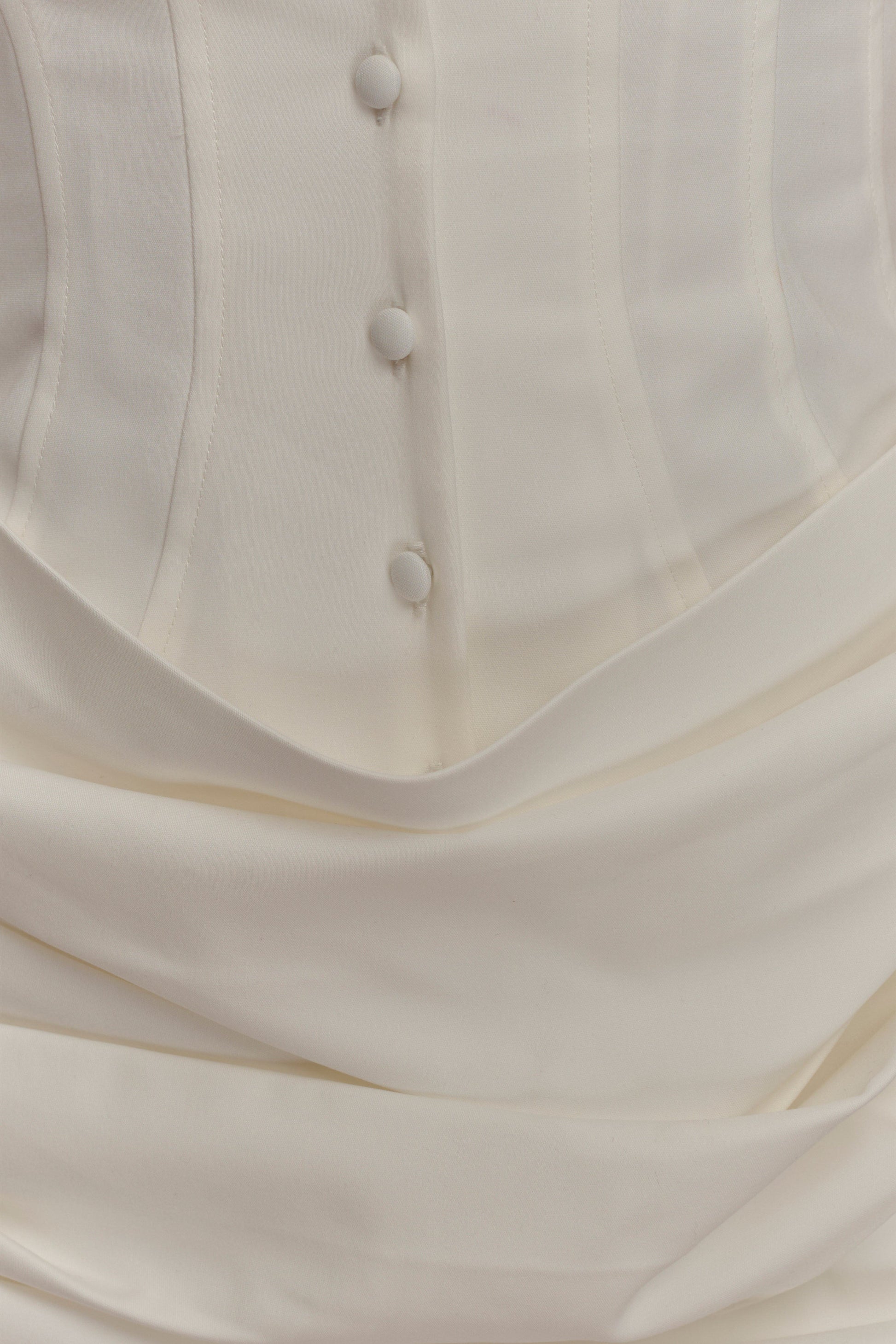 Tarryn Collared Cotton Mini Dress - White #8