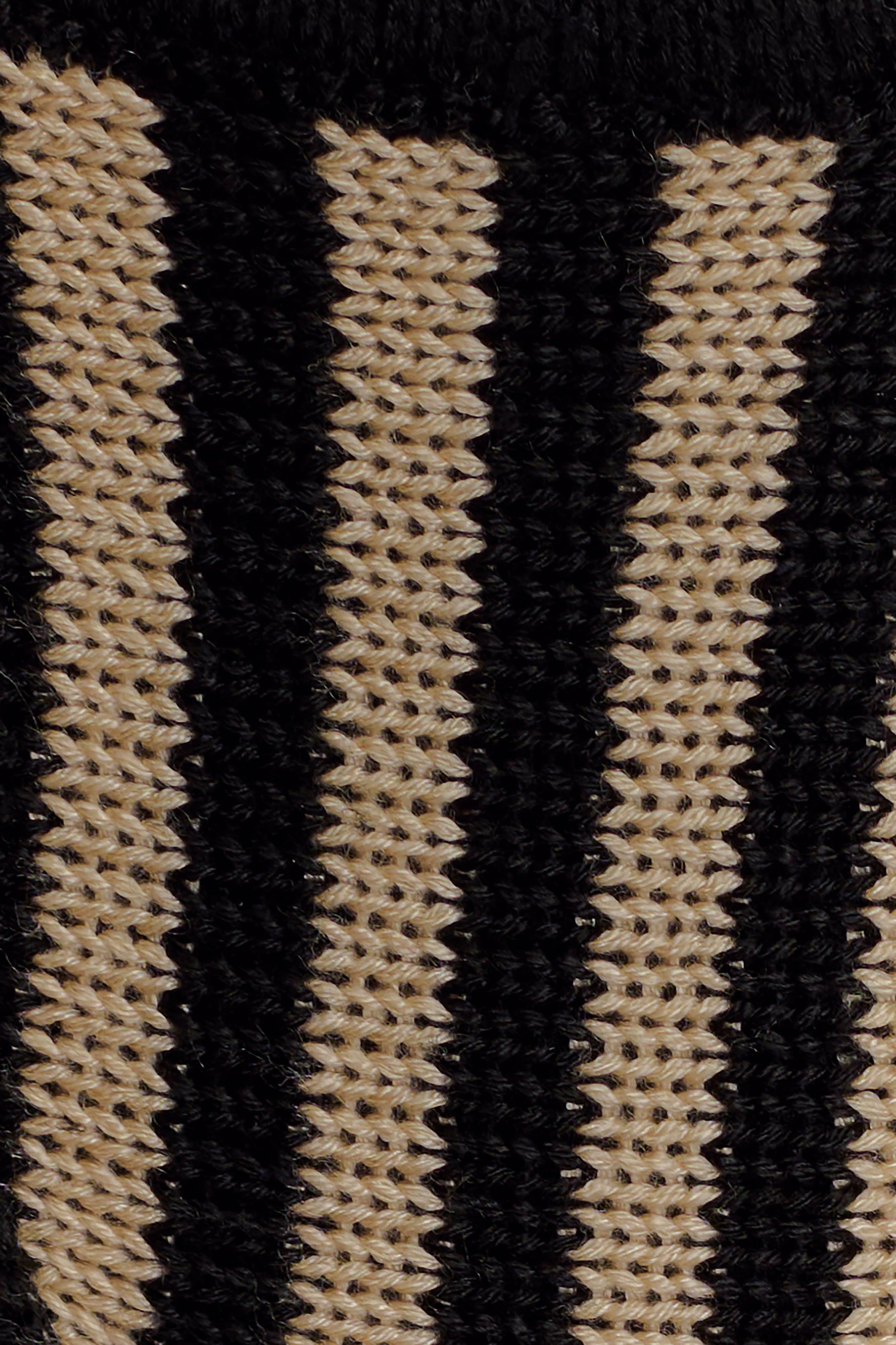 Corrie Crochet Tie Up Bikini Bottom - Black And Neutral Stripe #7