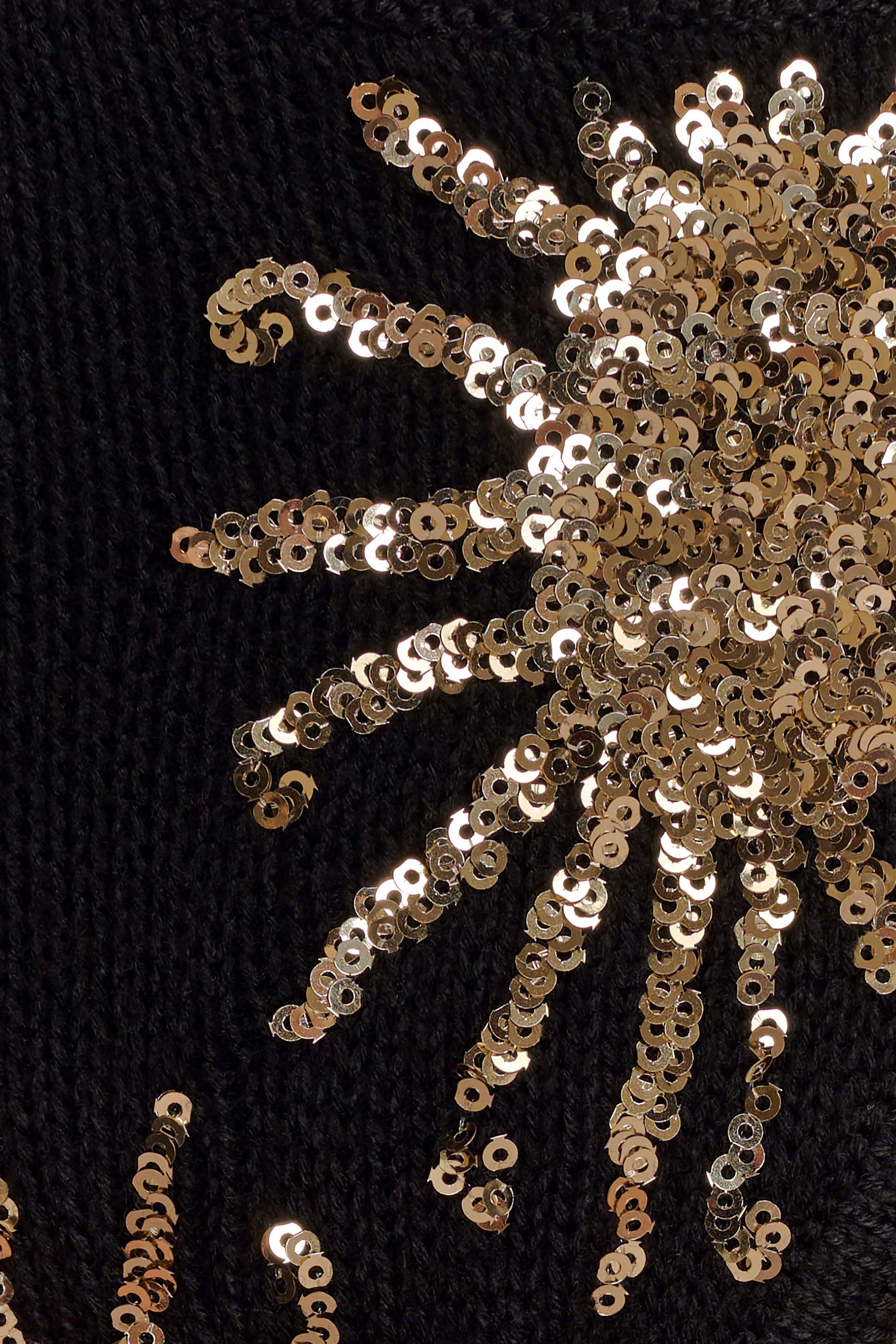 Huntleigh Crochet Bikini Bottom - Black & Gold Sunshine Print #7