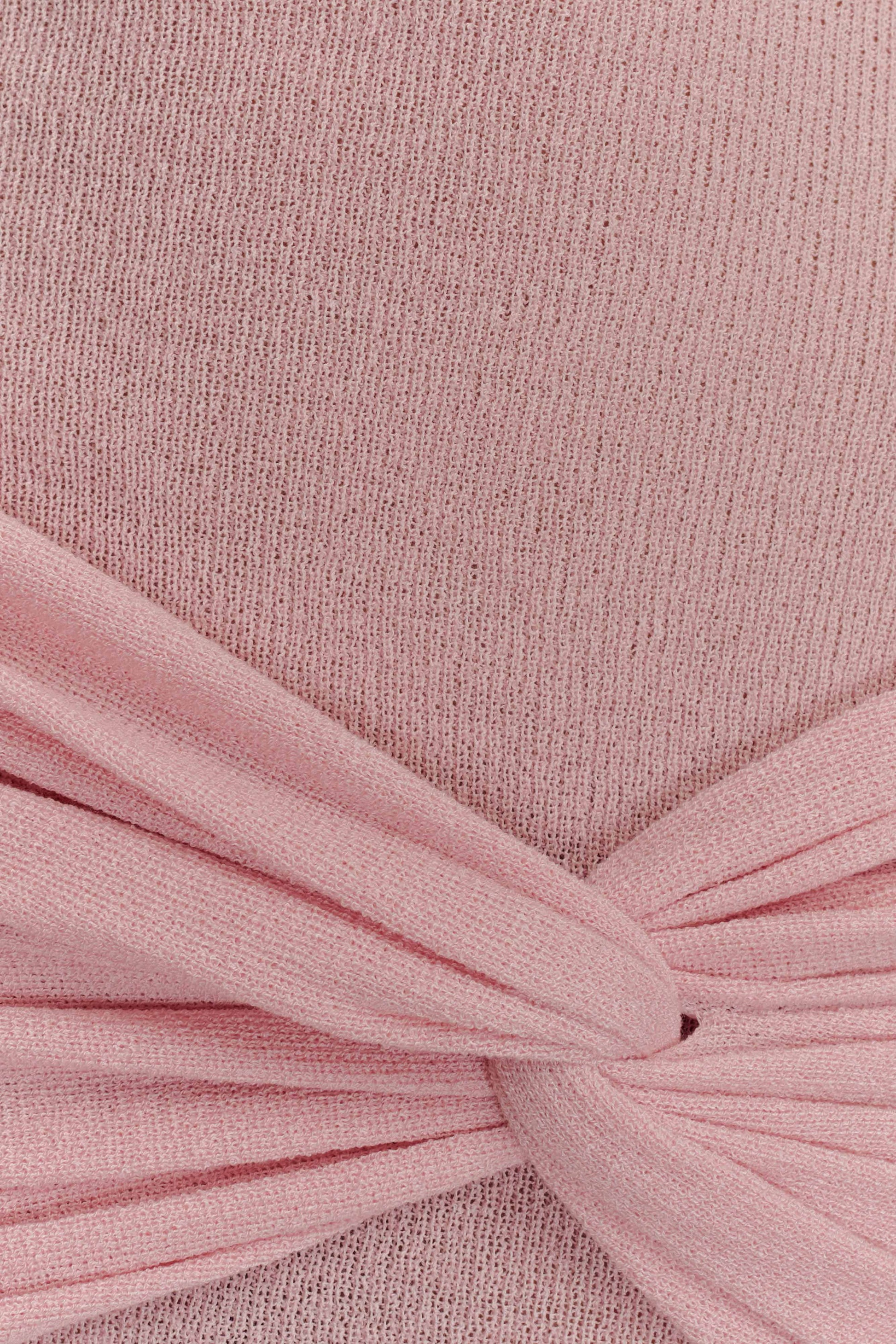 Laurie Twist Knit Mini Dress - Baby Pink #6