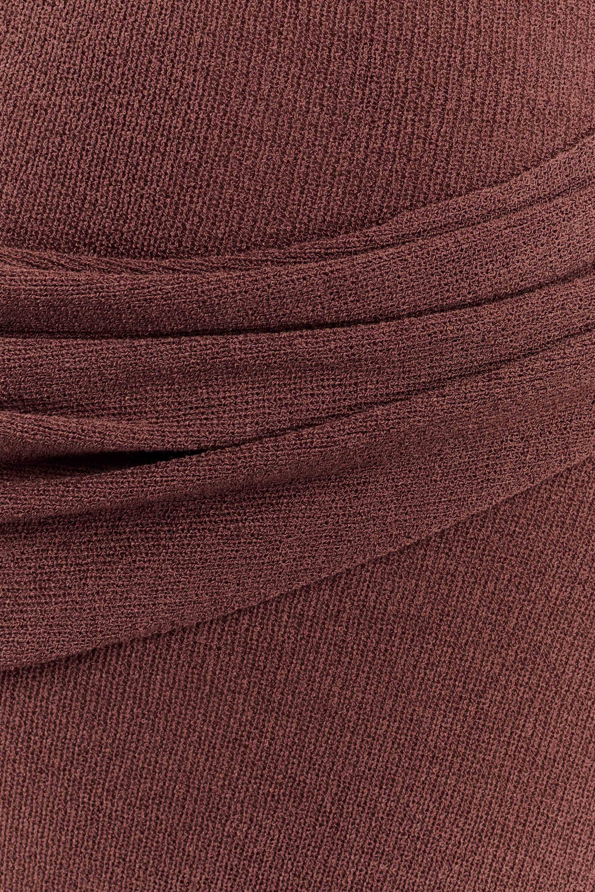 Alexius One Shoulder Knit Maxi Dress - Nutmeg #3