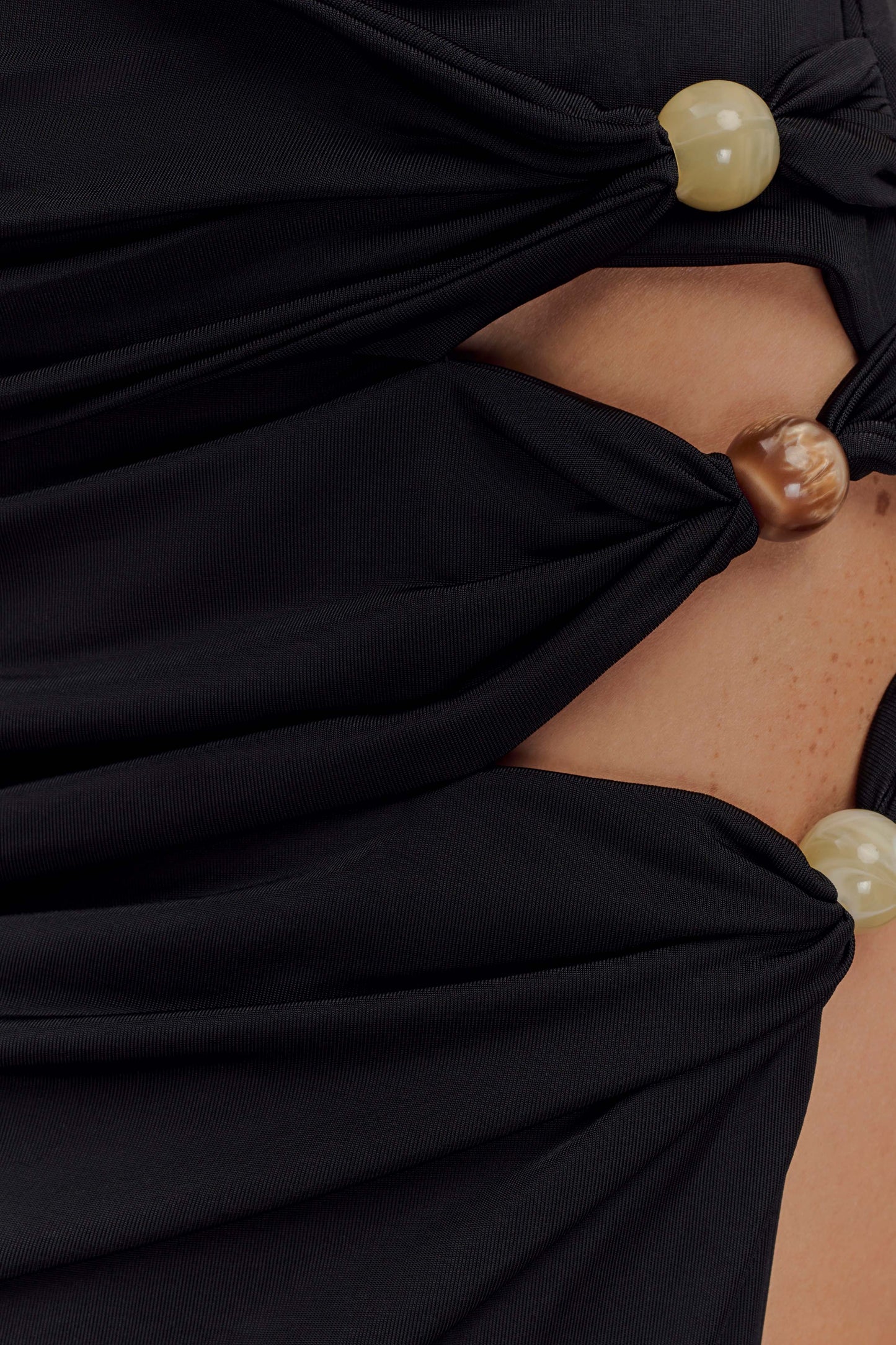 Kaiden Slinky Beaded Maxi Dress - Black