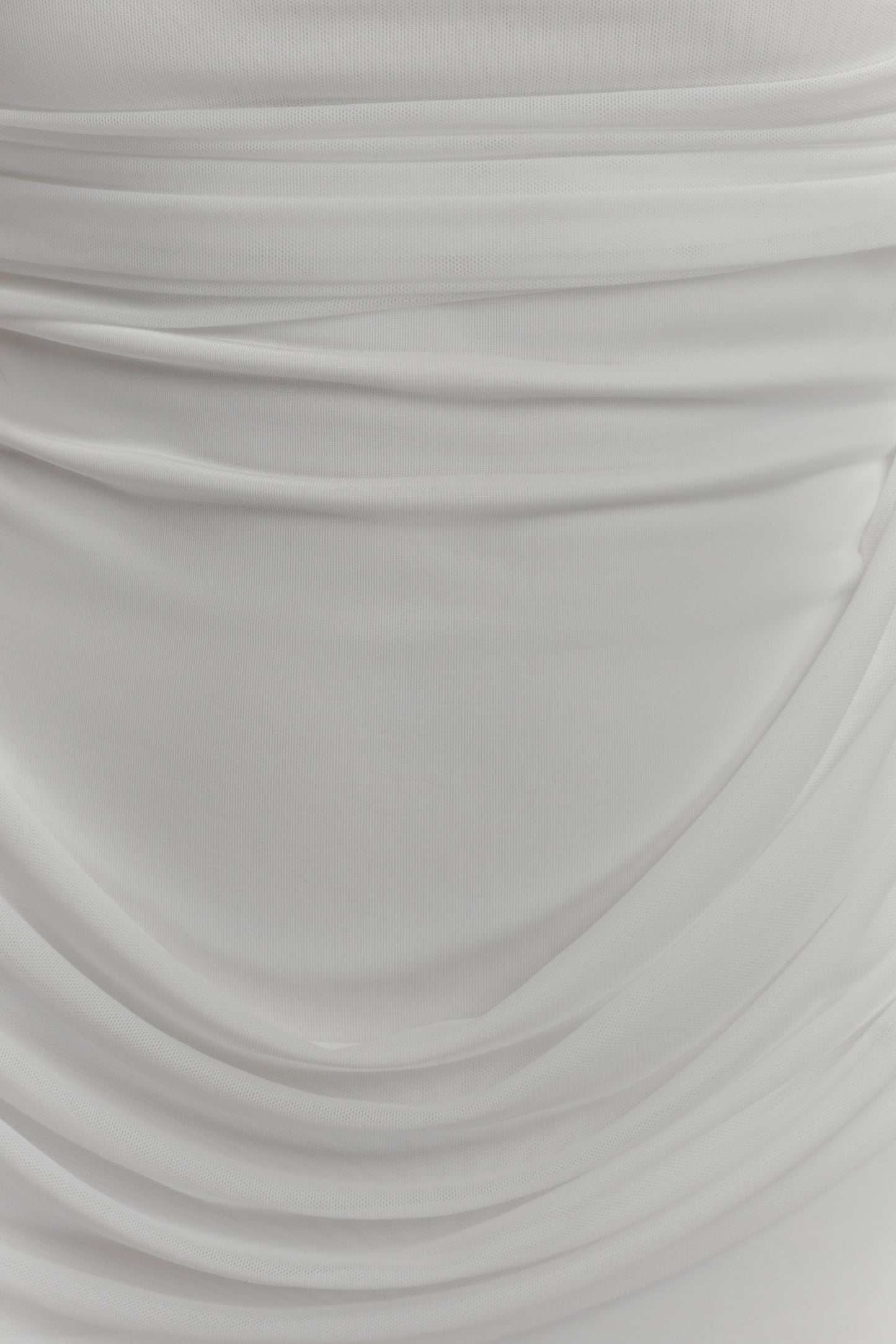 Gabrielle Slinky And Mesh Maxi Dress - White