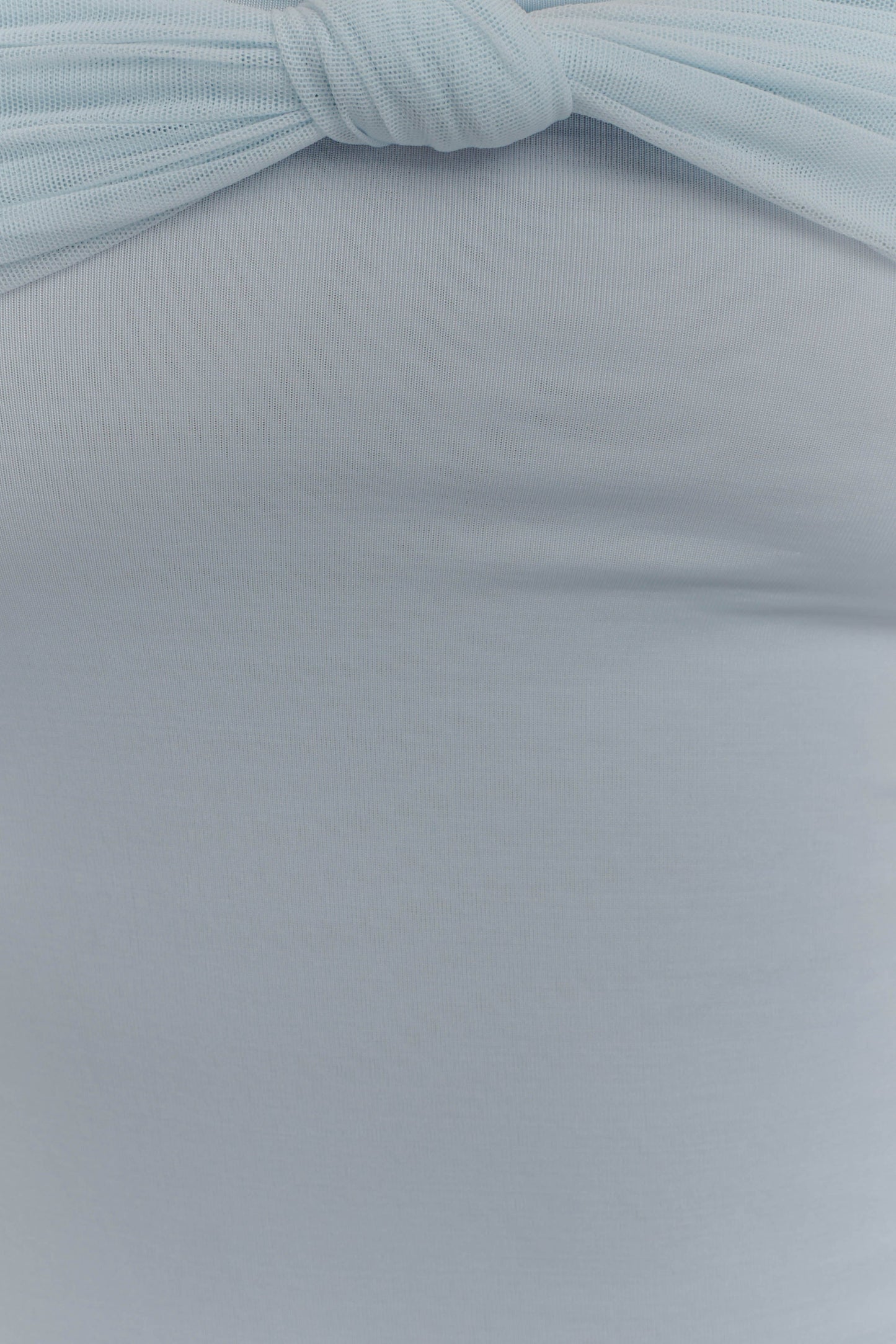 Bernadina Mesh And Slinky Halter Maxi Dress - Pale Blue