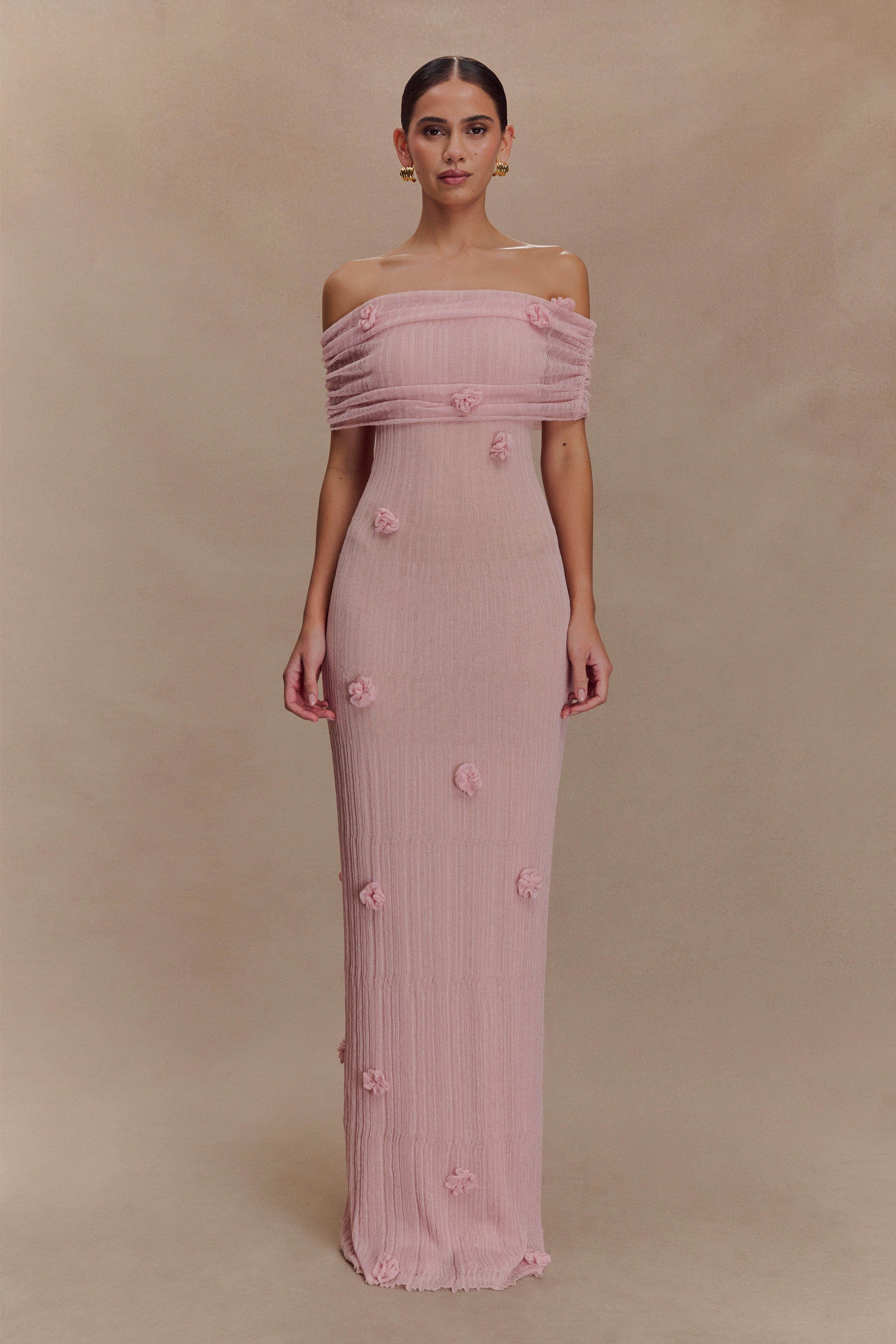 Brynn Orchid Knit Maxi Dress - Pastel Pink #5