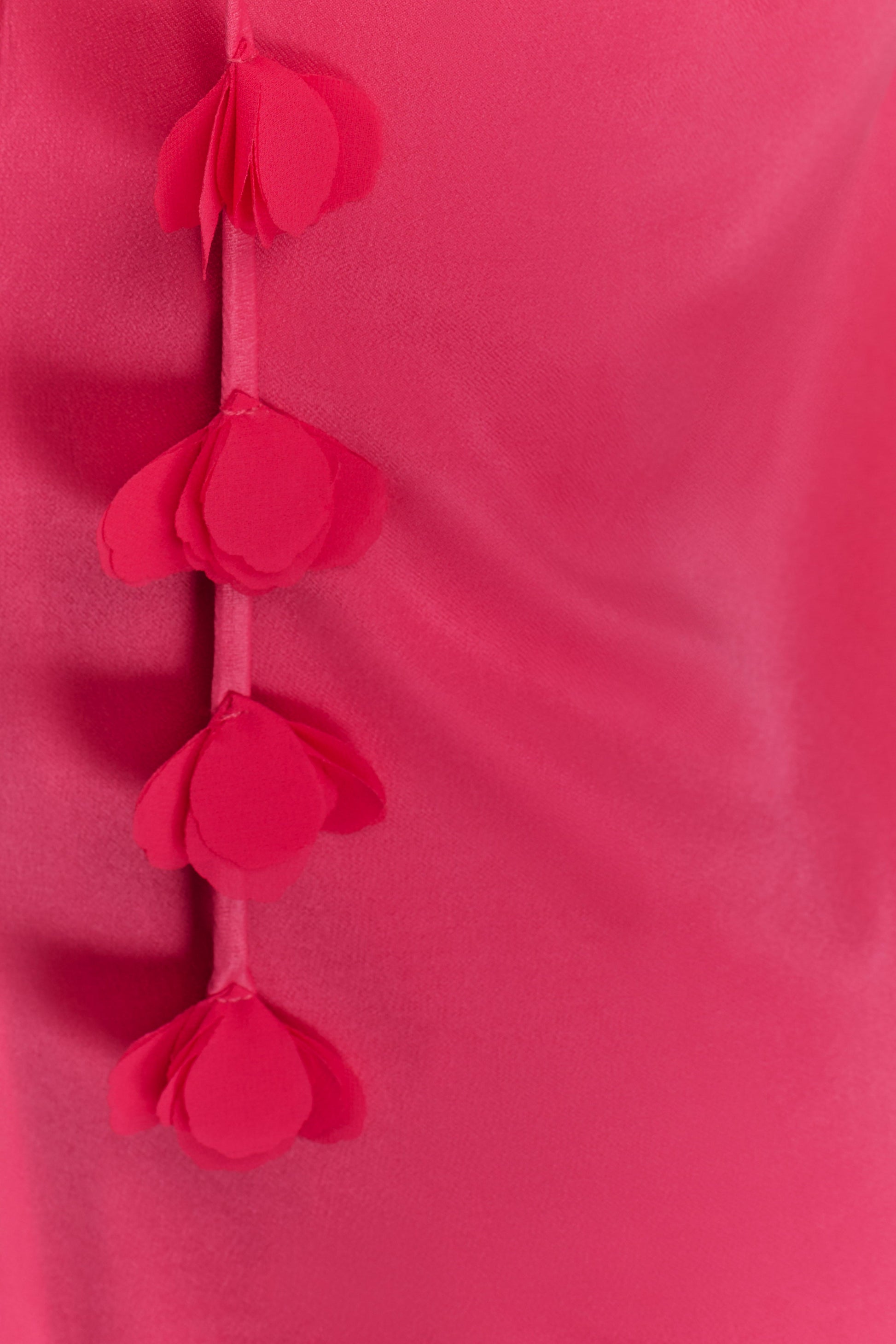 Gwenda Satin Floral Mini Dress - Dragonfruit #7