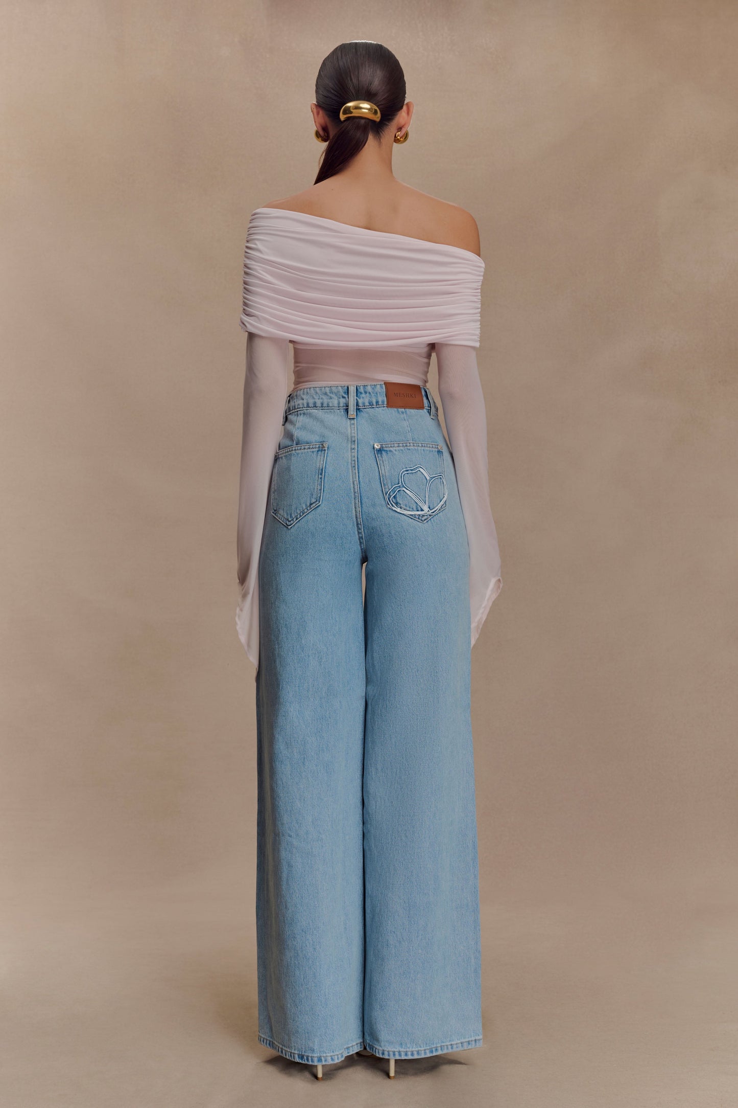 Dahlia One Shoulder Top - Pale Pink