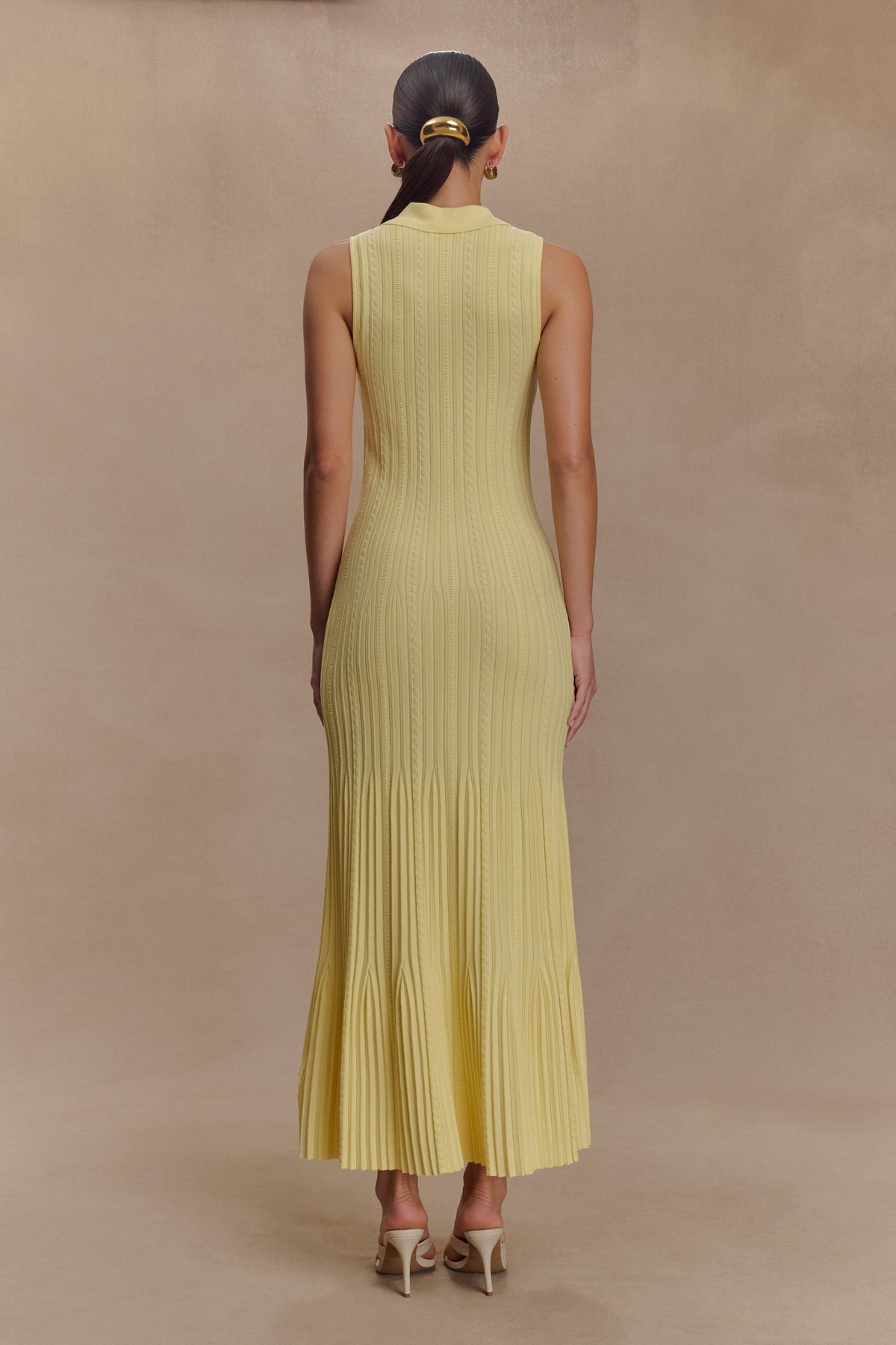 Margie Sleeveless Knit Midi Dress - Lemon