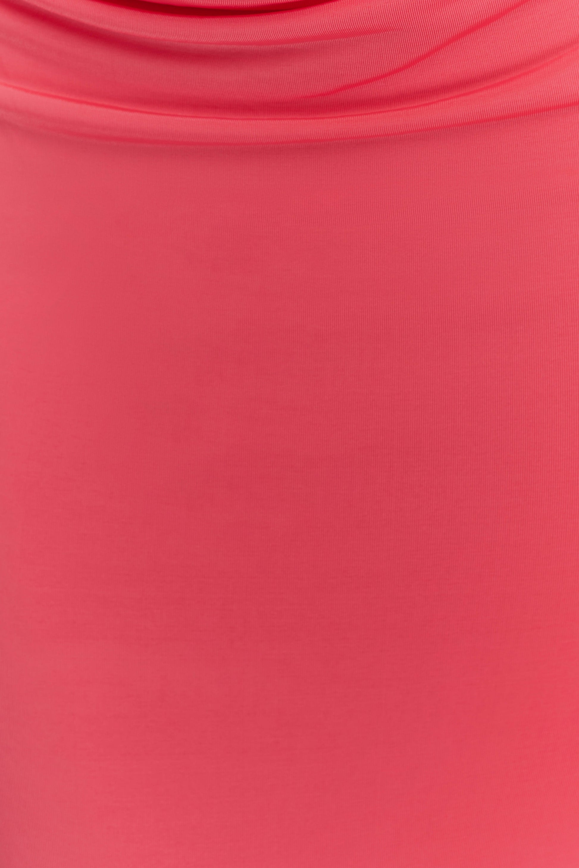 Madison Strapless Slinky Maxi Dress - Coral #5