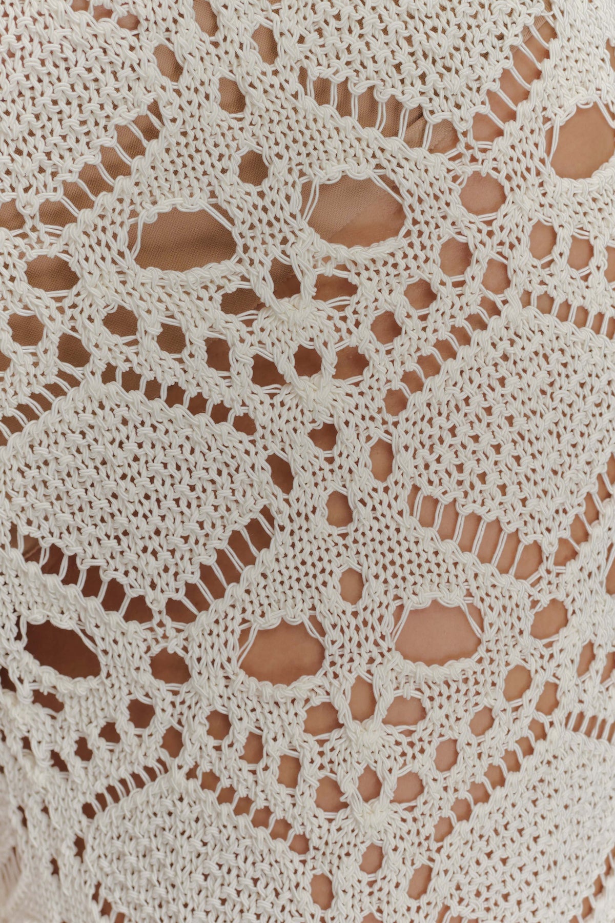 Trena Crochet Knit Pants - Ivory