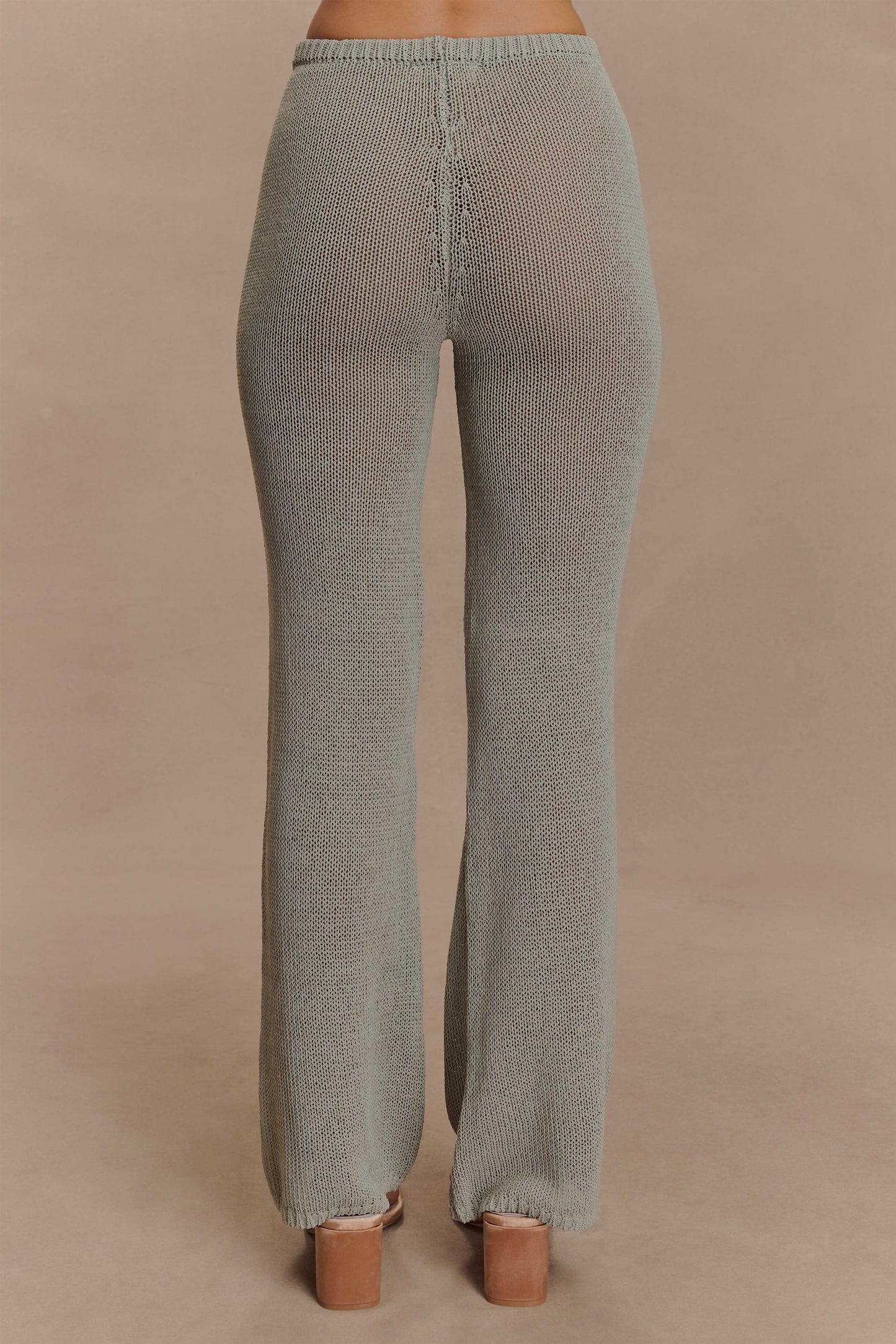 Malani Wide Leg Knit Pants - Sage