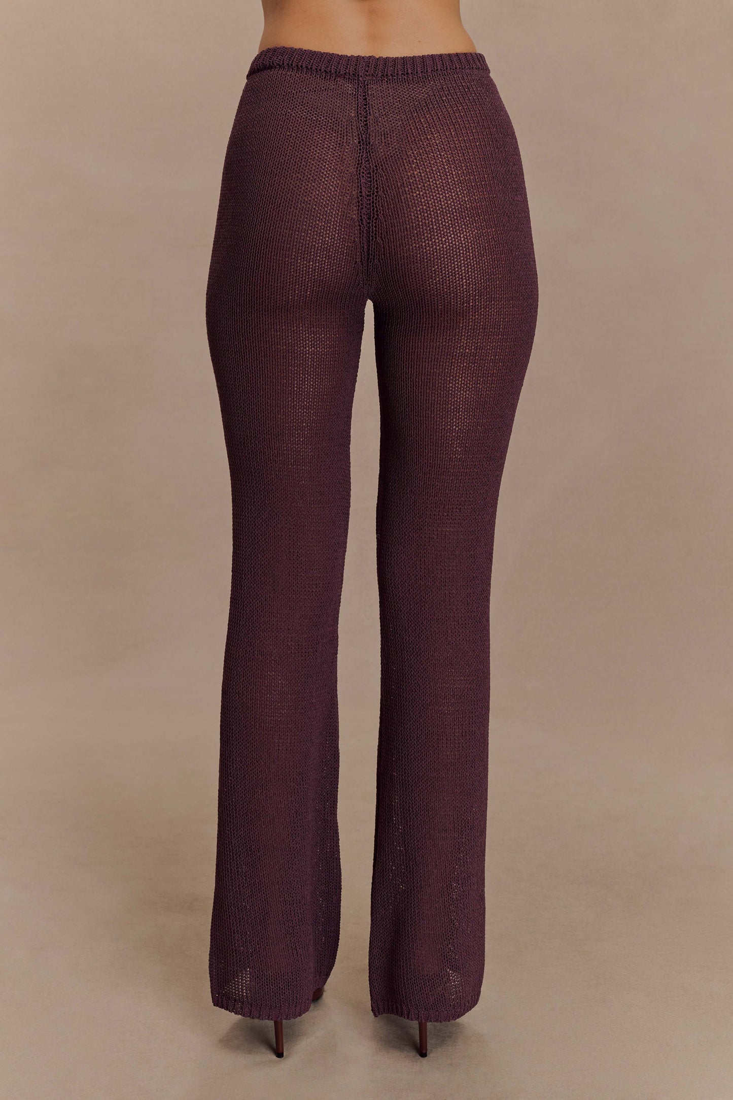 Malani Wide Leg Knit Pants - Chocolate