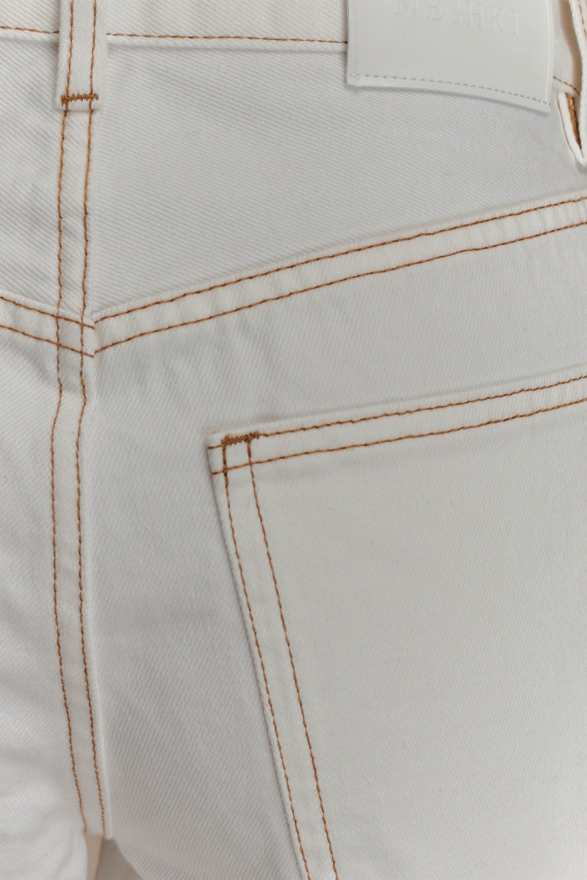 Mannon Mid Rise Denim Jeans - White #5