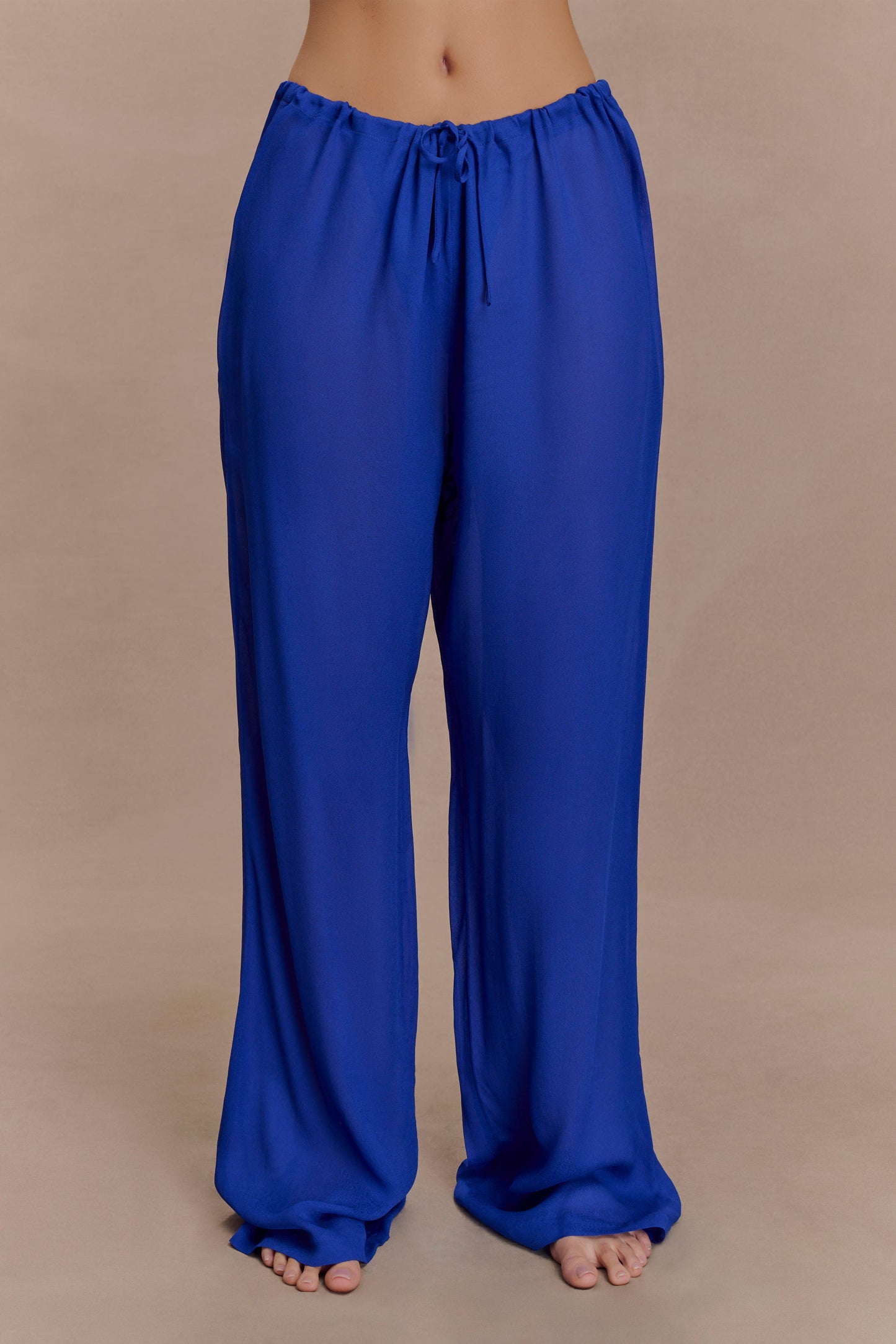 Tonya Sheer Straight Leg Pant - Cobalt Blue