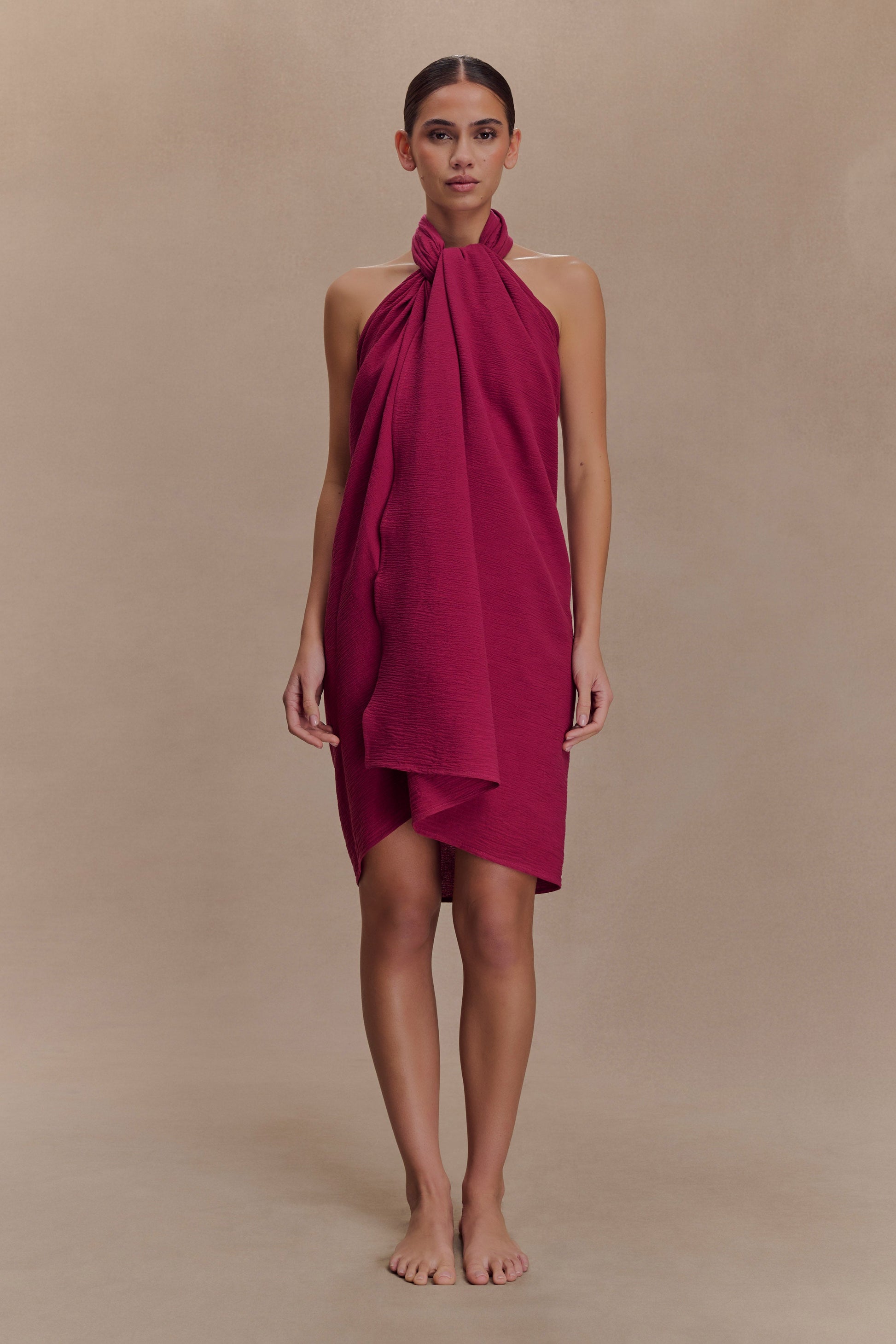 Evie Cotton Sarong - Wine #4