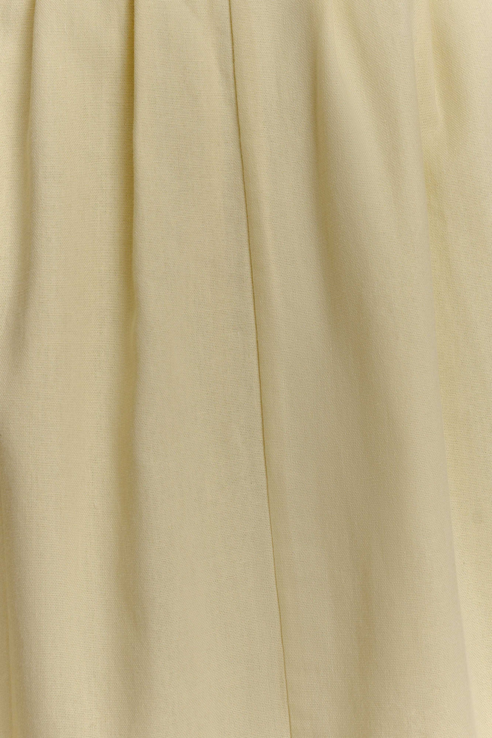 Aysha Buttoned Linen Midi Dress - Lemon #4