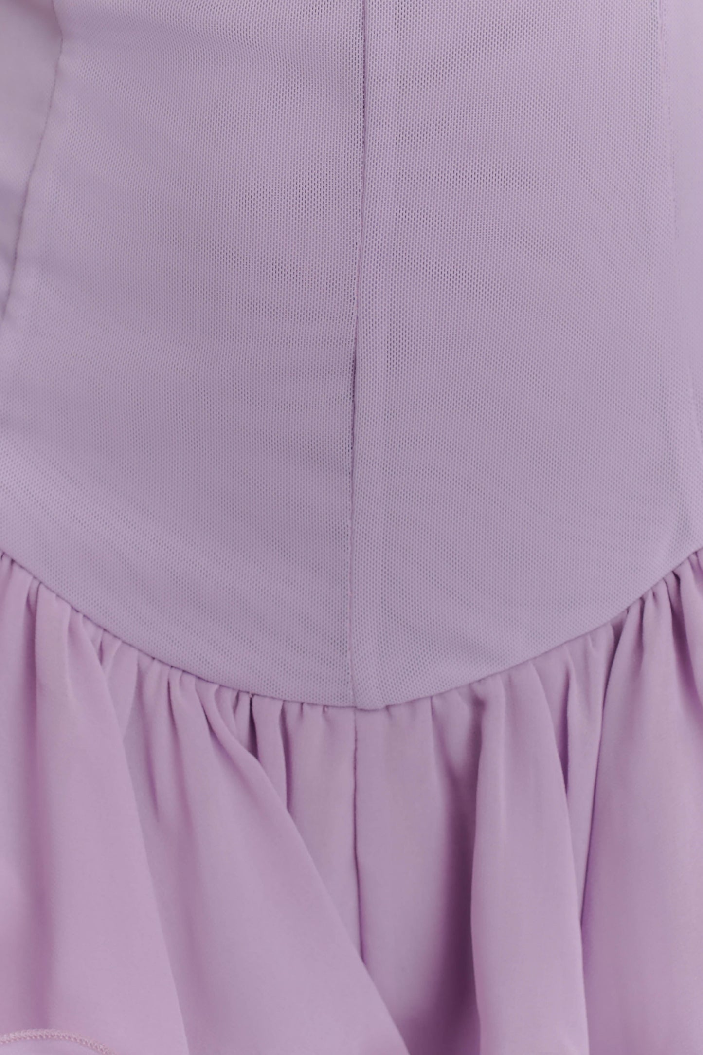 Calantha Ruffle Mesh Mini Dress - Lilac