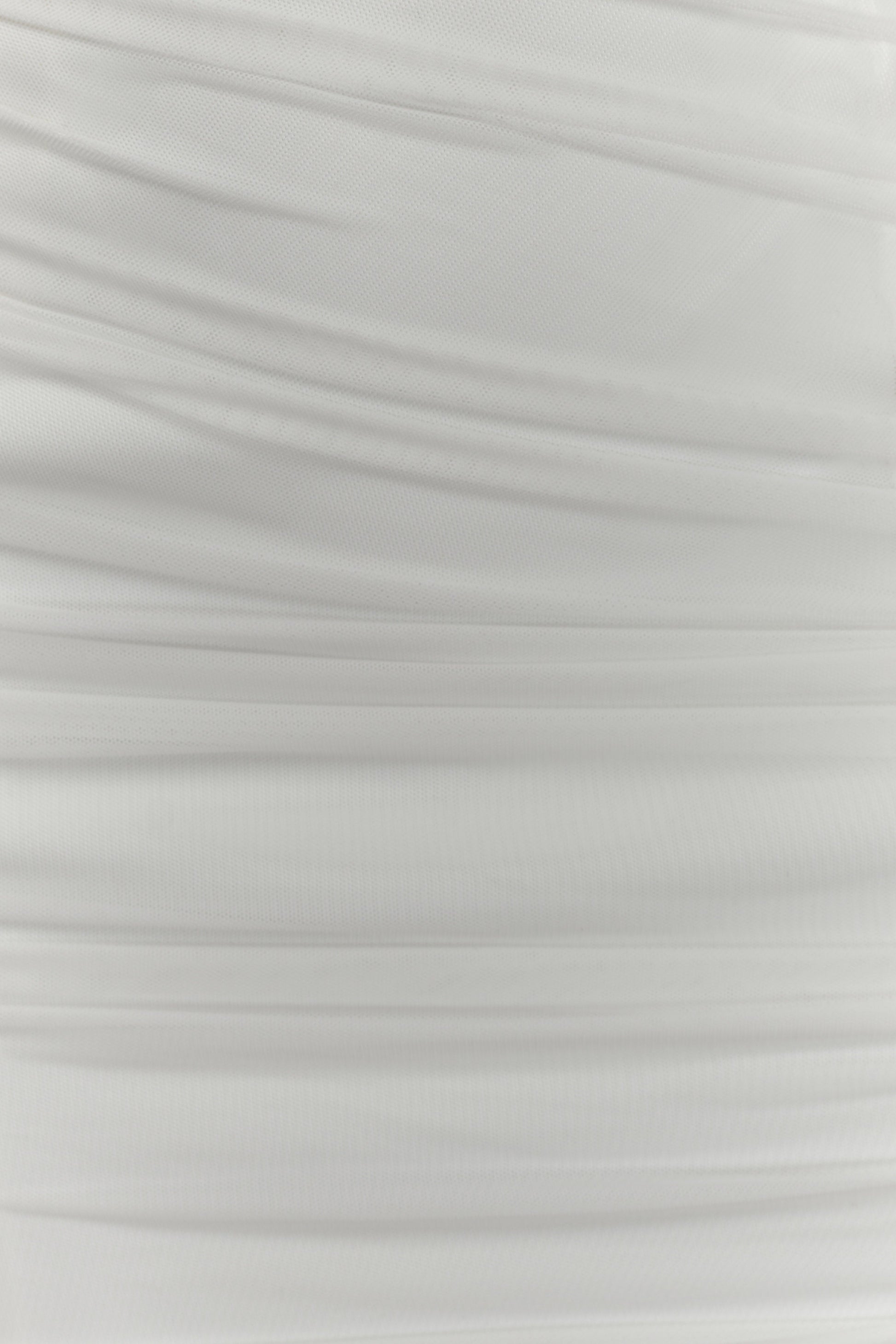 Jianna Strapless Mesh Mini Dress - White #5