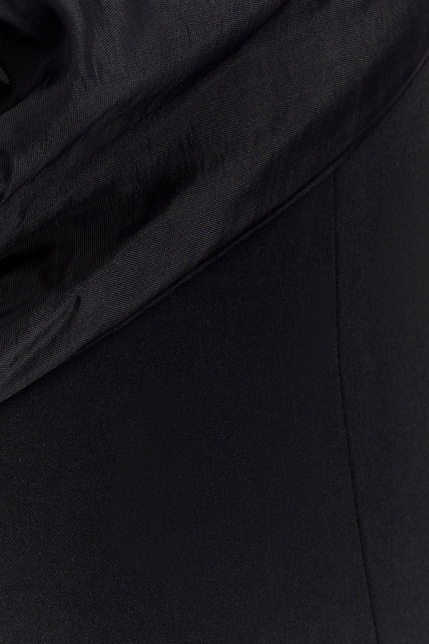 Effie Organza One Sleeve Mini Dress - Black