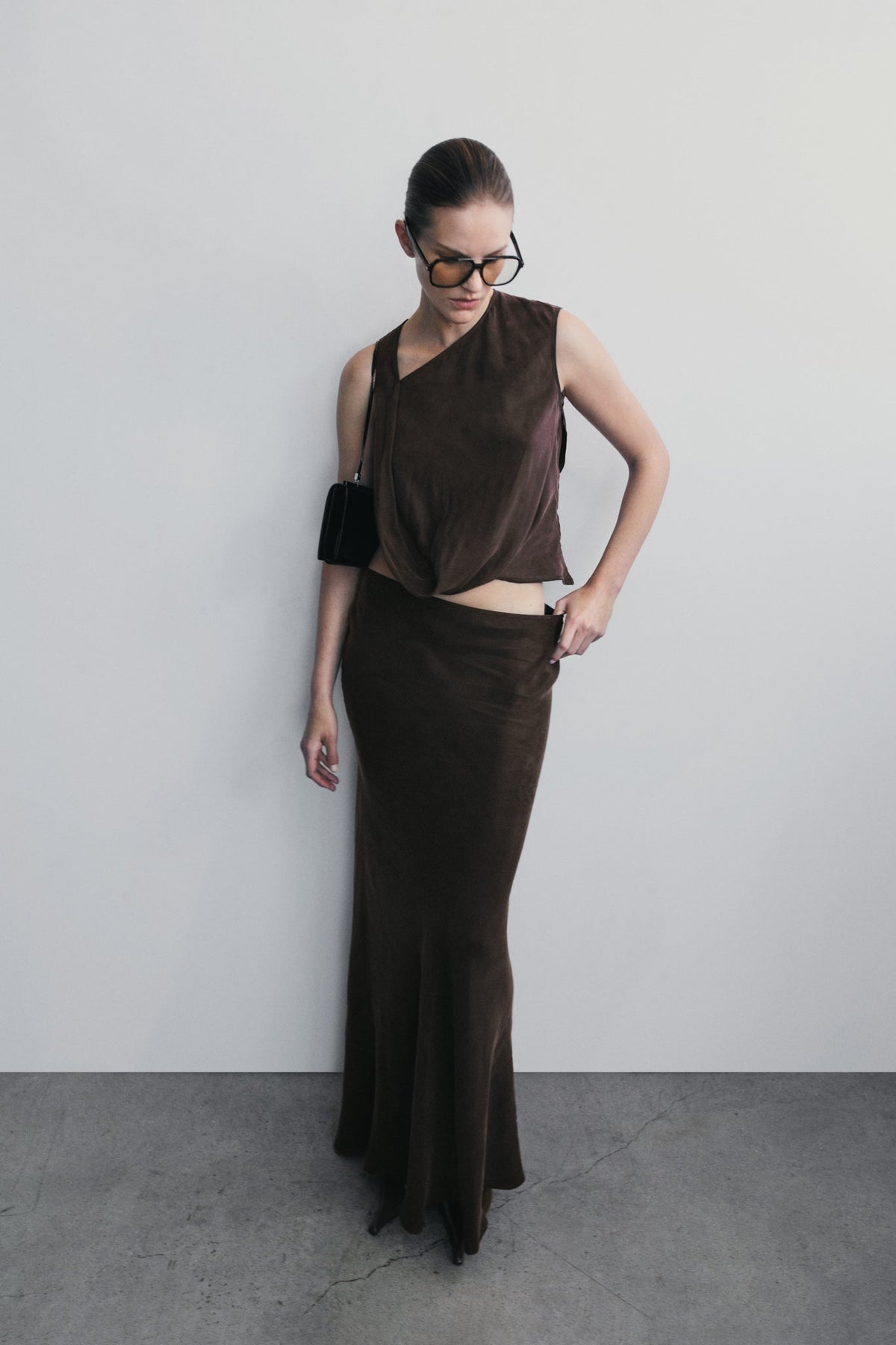 Violeta Maxi Skirt - Dark Chocolate