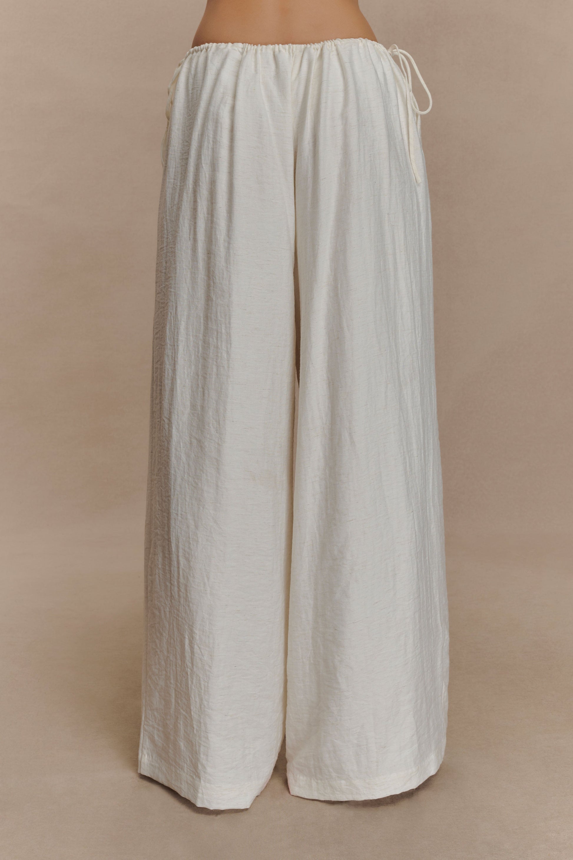 Callum Drawstring Straight Leg Pants - White #6