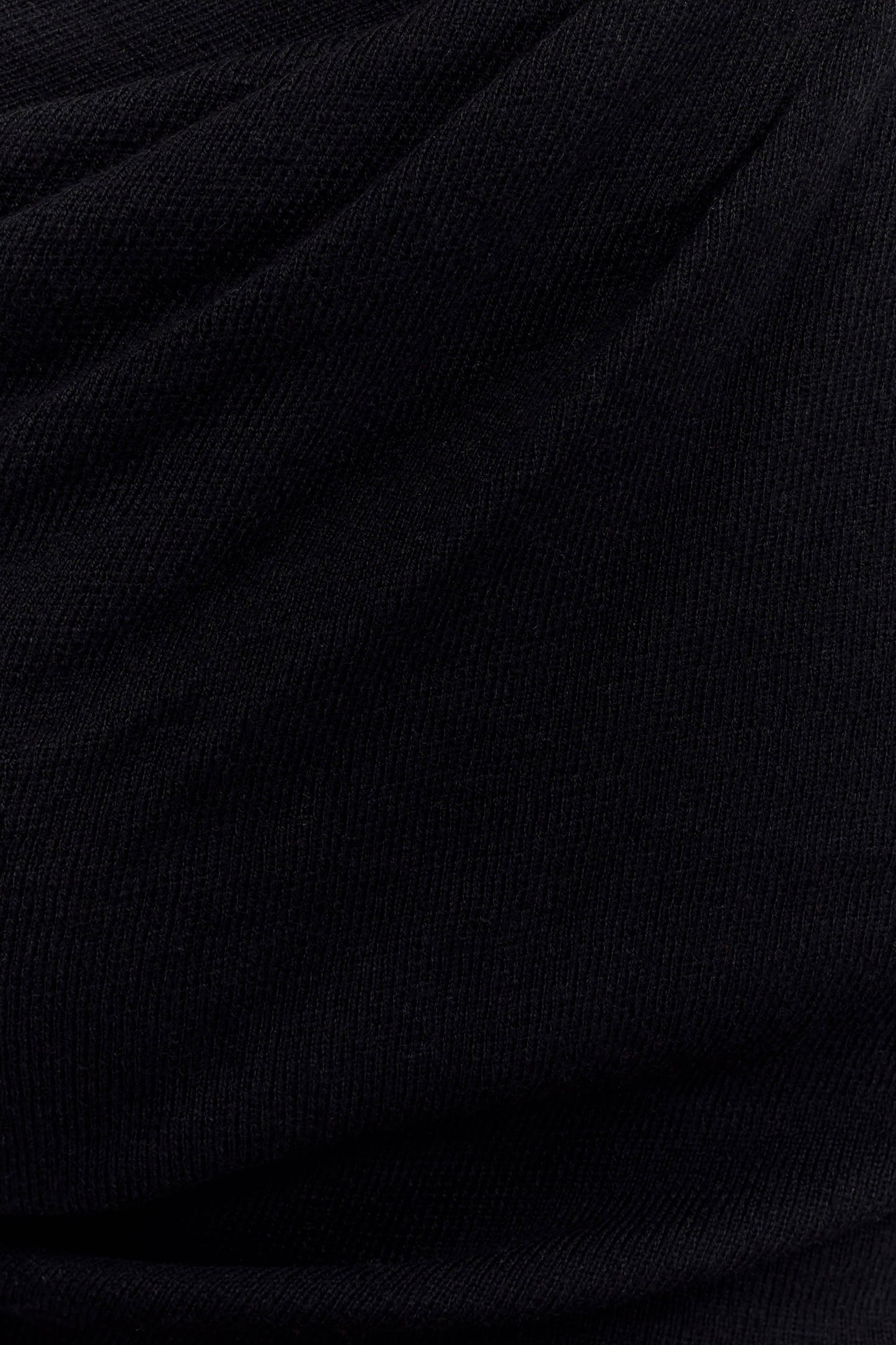 Culver Draped Twist Knit Top - Black