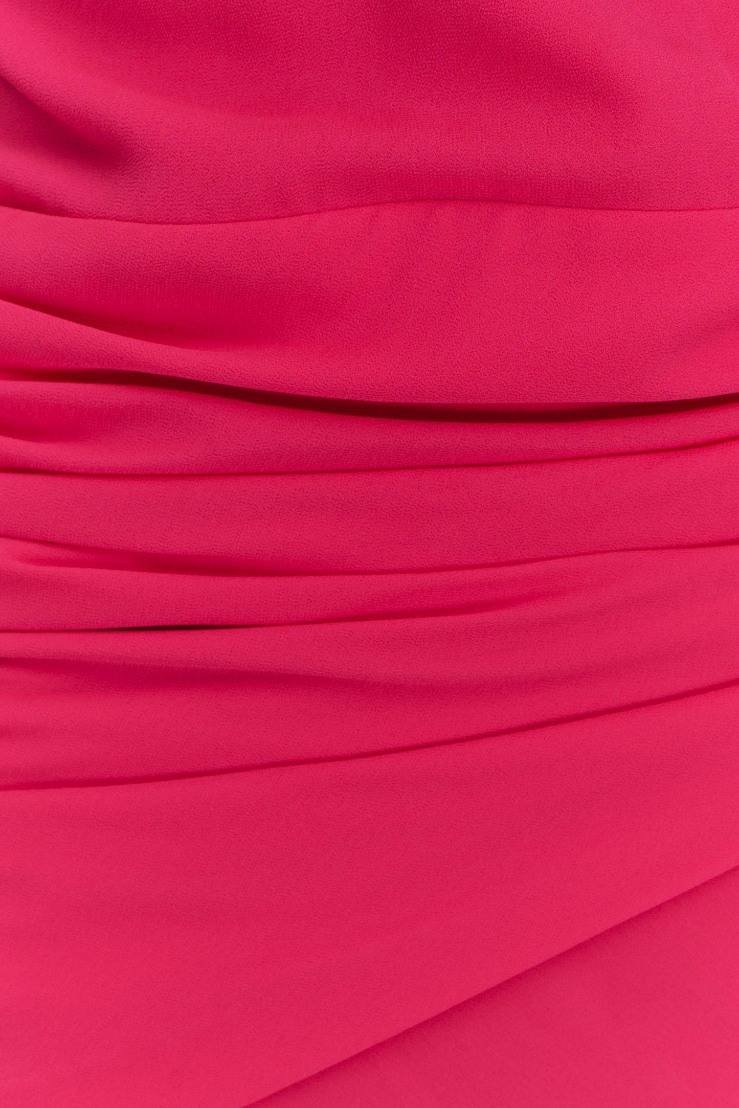 Giulia Chiffon Draped Mini Dress - Raspberry