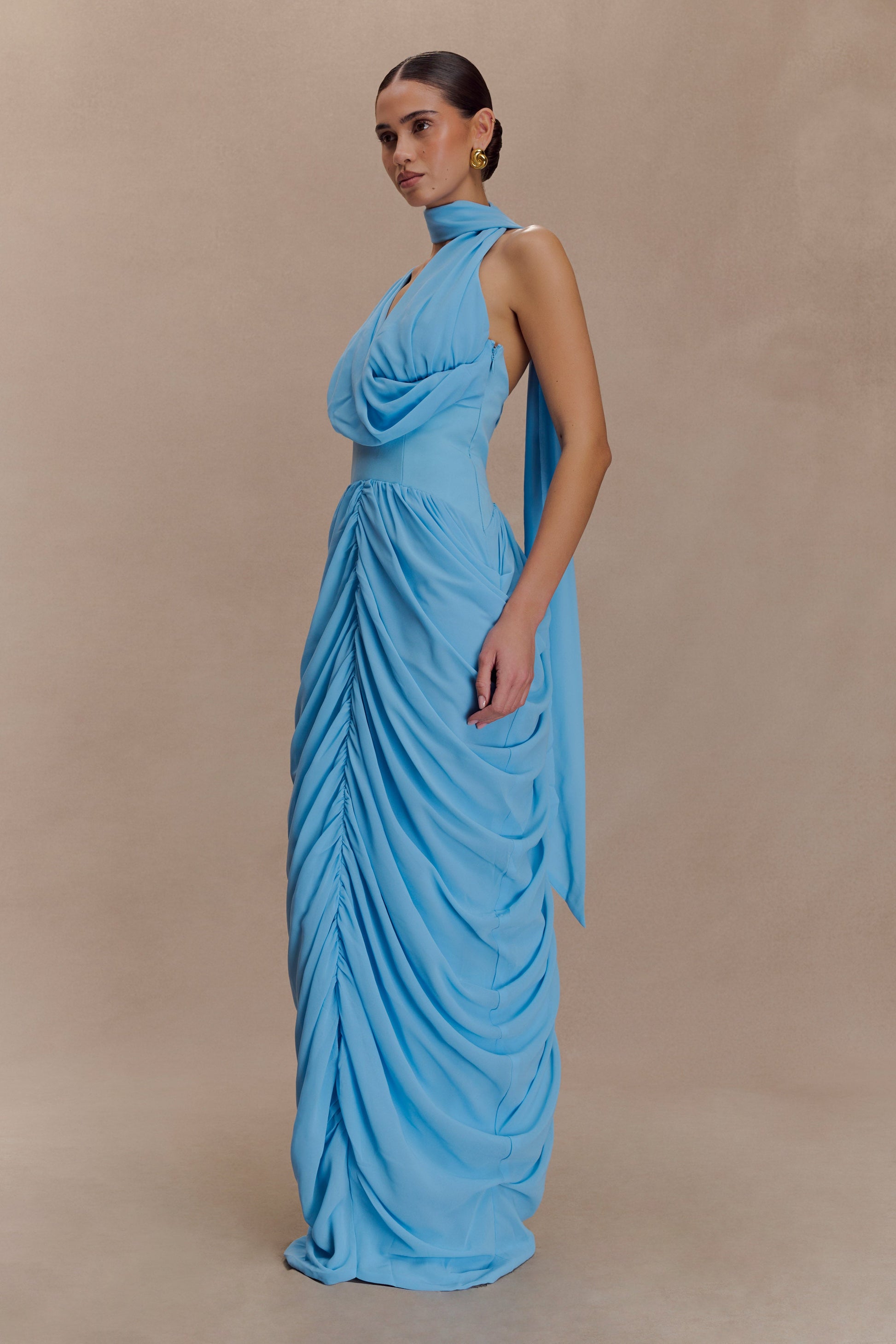 Alex Chiffon Maxi Dress - Blue #5