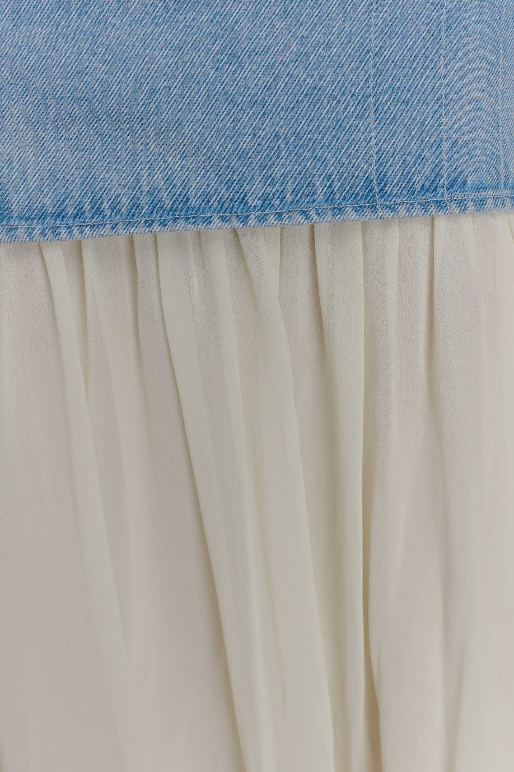 Tully Chiffon Denim Maxi Skirt - 80'S Blue #4