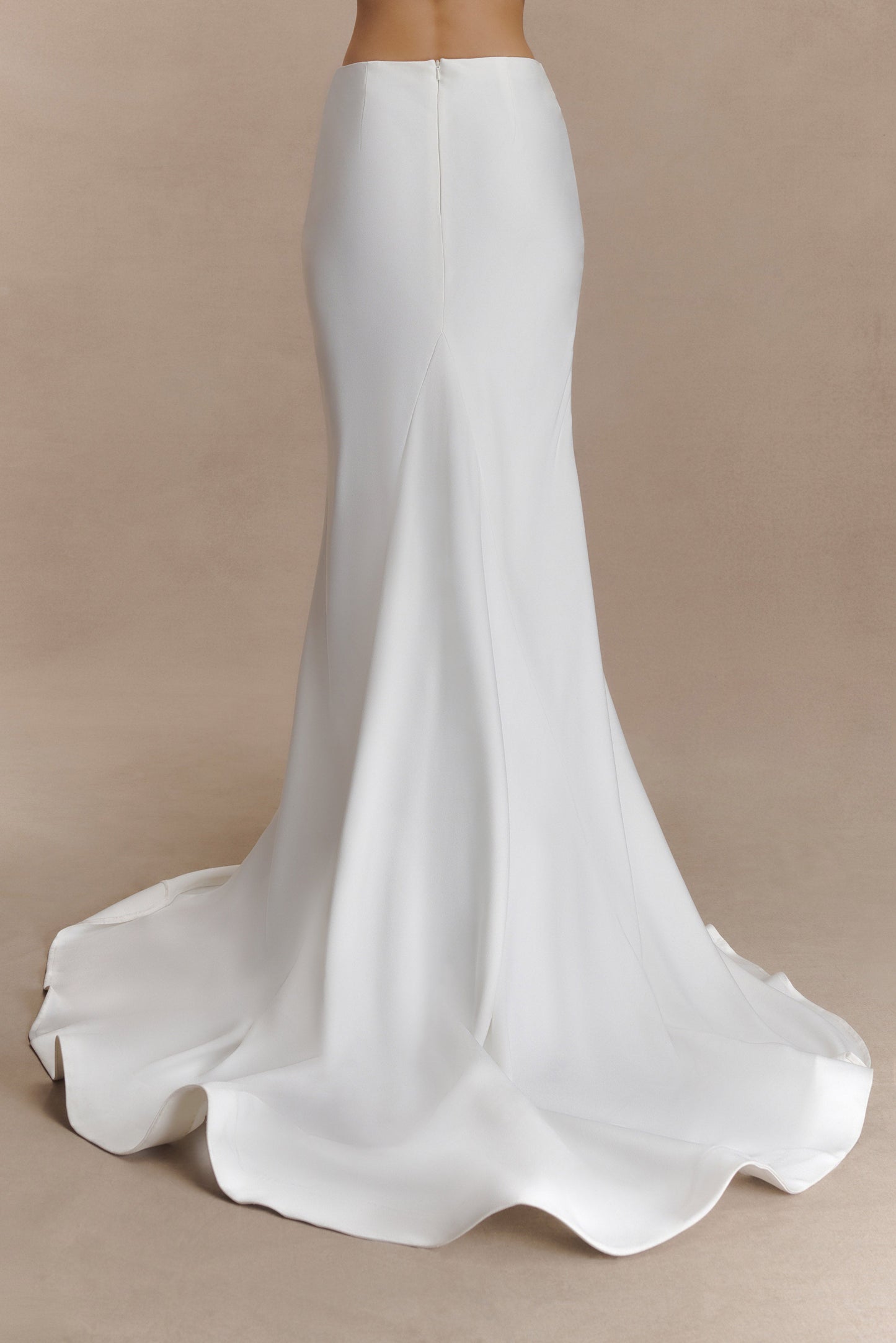 Clara Fishtail Maxi Skirt - White