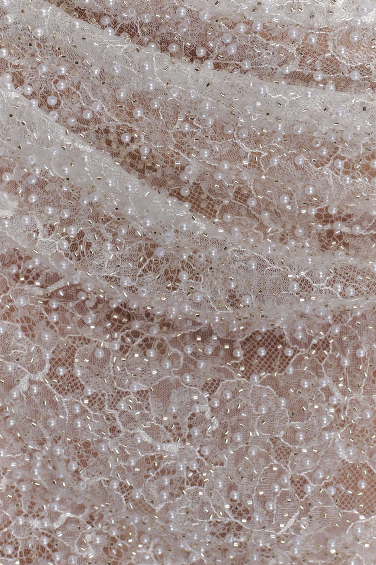 Connie Beaded Bodycon Mini Dress - Nude