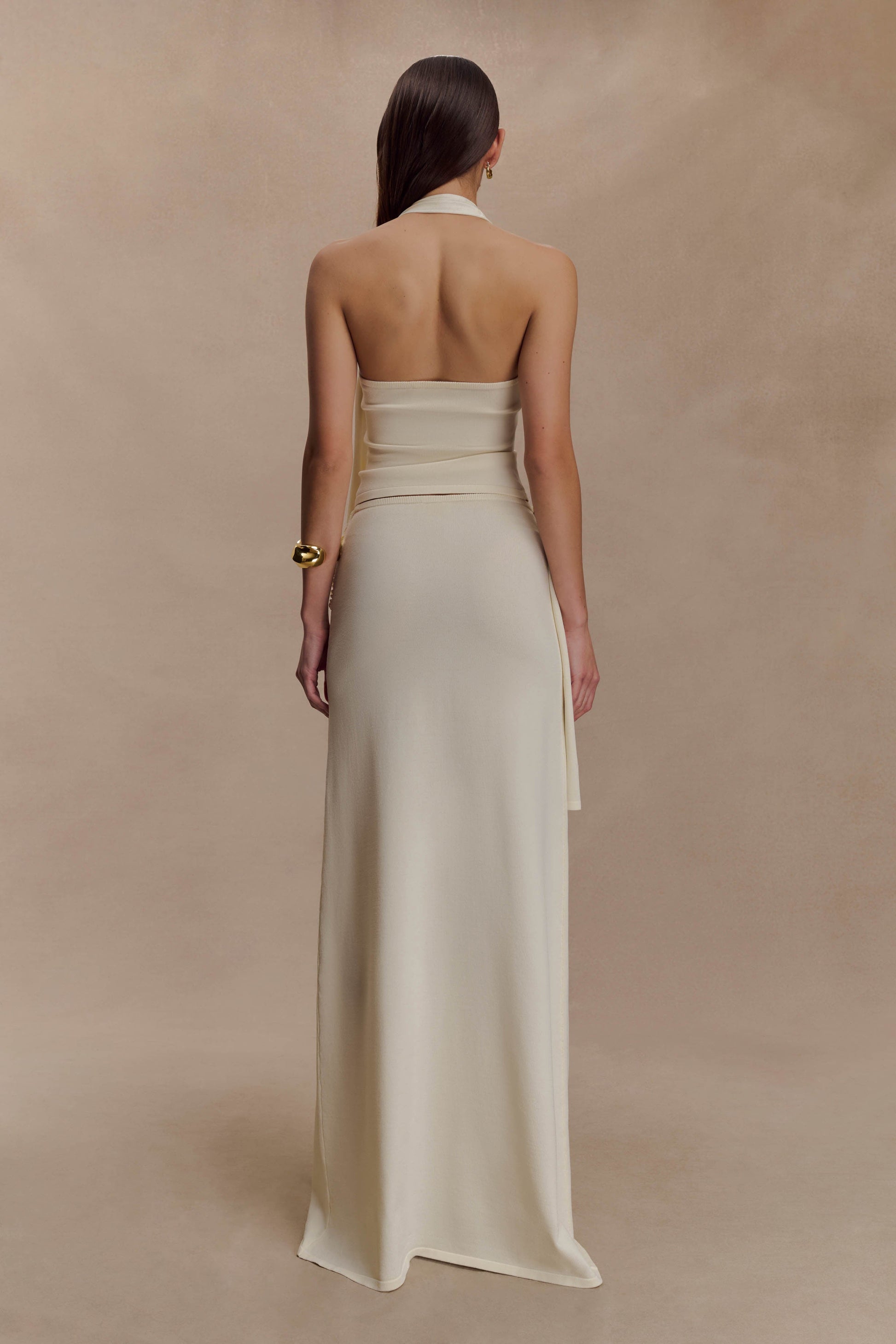 Xanthia Knit Halter Top - Ivory #5