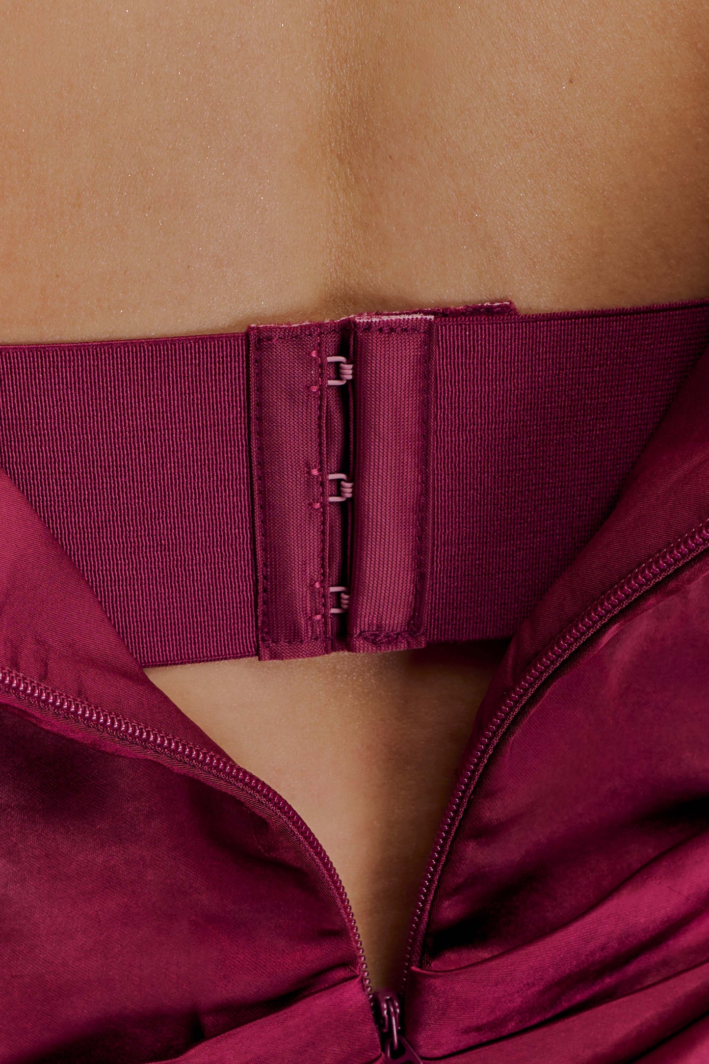 Iris Long Sleeve Satin Maxi Dress - Mahogany