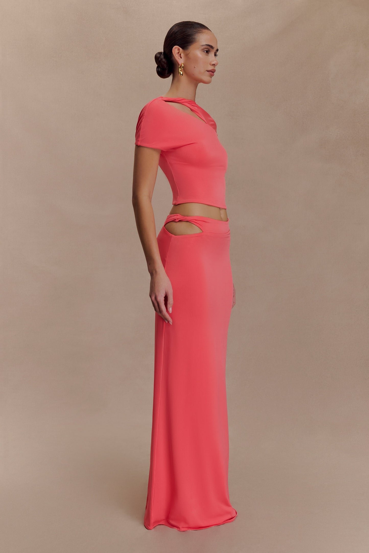 Haven Slinky Twist Top - Coral