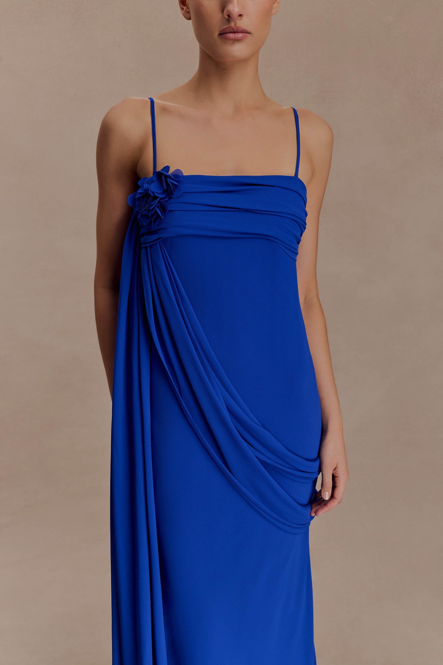 Leena Chiffon Maxi Dress - Cobalt