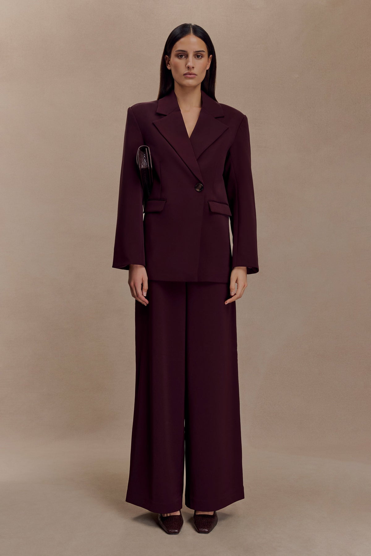 Mateo Oversized Blazer - Mahogany