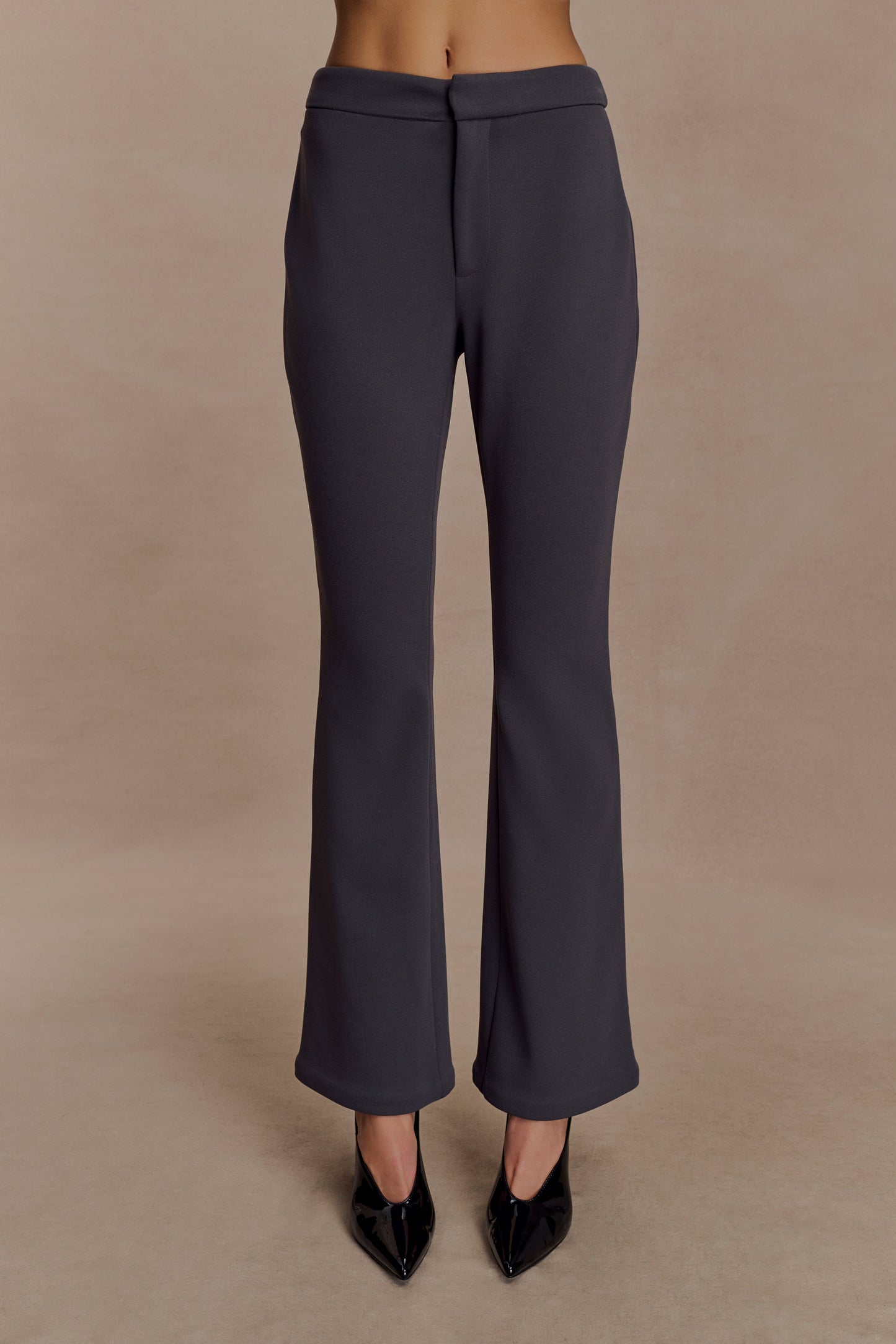 Marion Fit And Flare Pant - Charcoal Shadow