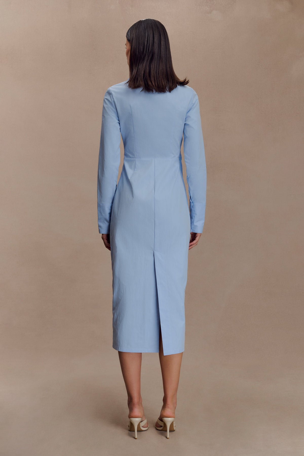 Mikaila Asymmetric Shirt Dress - Blue