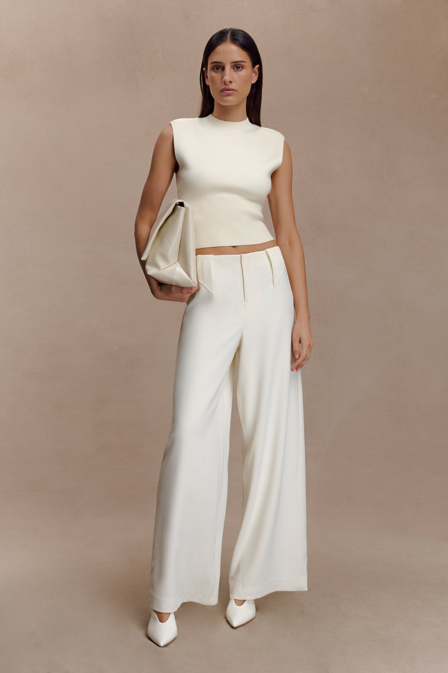 Sharpay Sleeveless Knit Top - Ivory