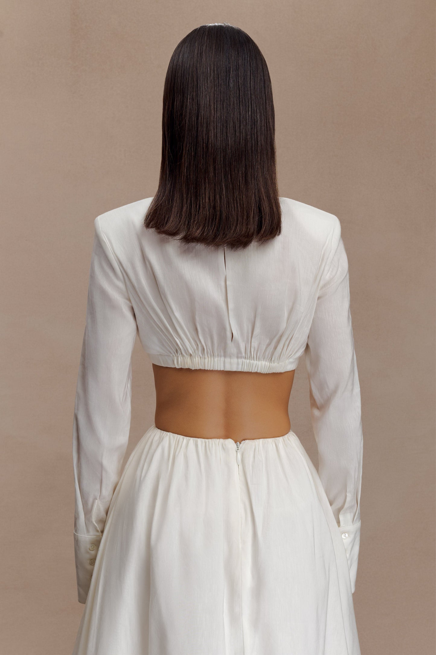 Greta Shirt Bra - White