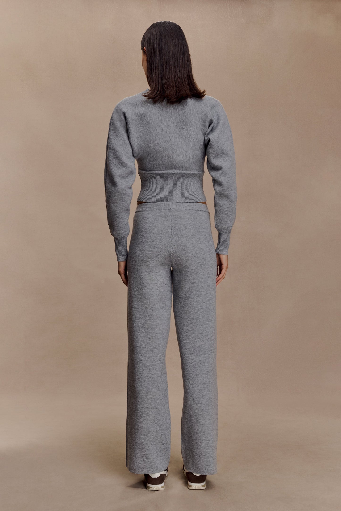 Kerrymae Straight Leg Knit Pants - Grey Marle