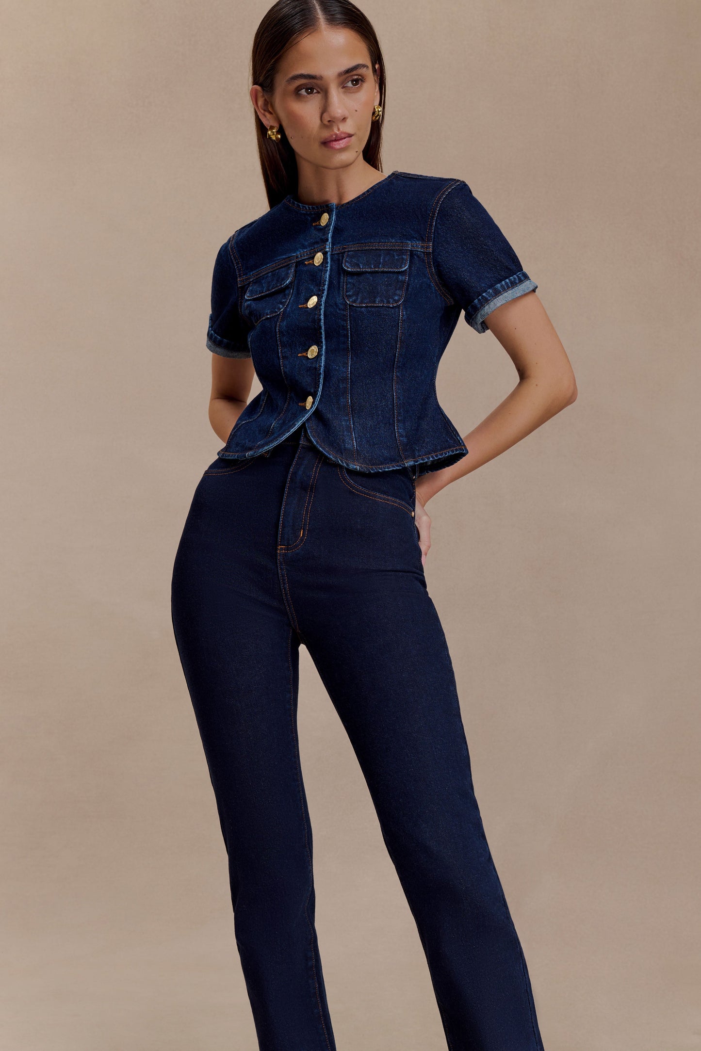 Janessa Skinny Denim Jeans- Indigo Blue