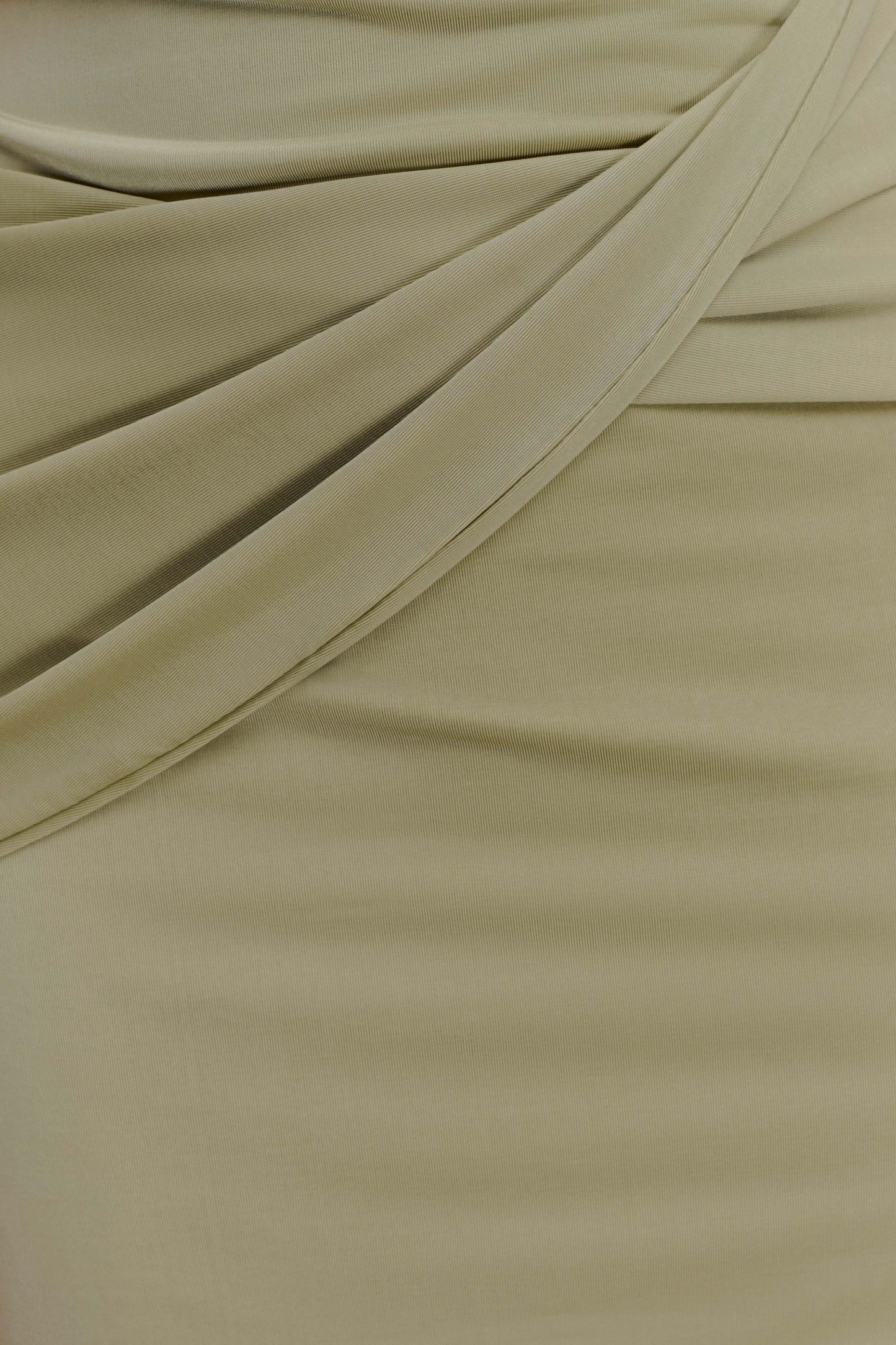 Henley Slinky Drape Mini Dress - Sage