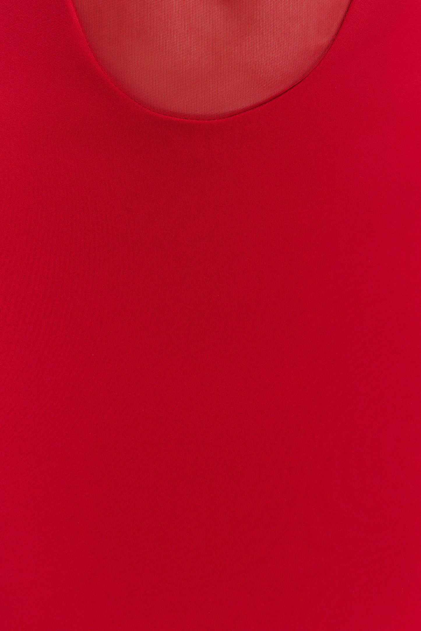 Marlon Crepe And Mesh Maxi Dress - Cherry Red