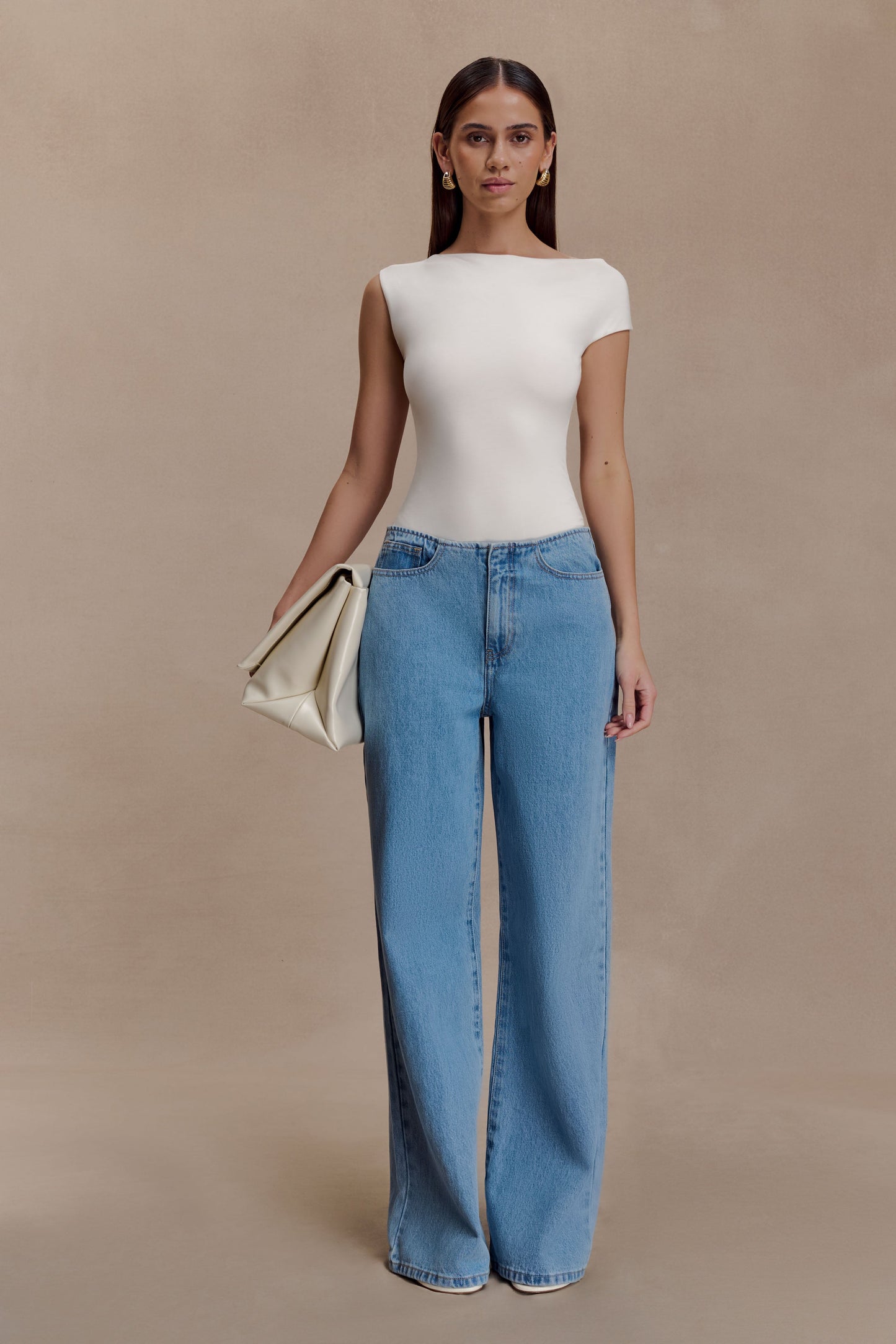 Niamh Modal Twist Back Bodysuit - Ivory