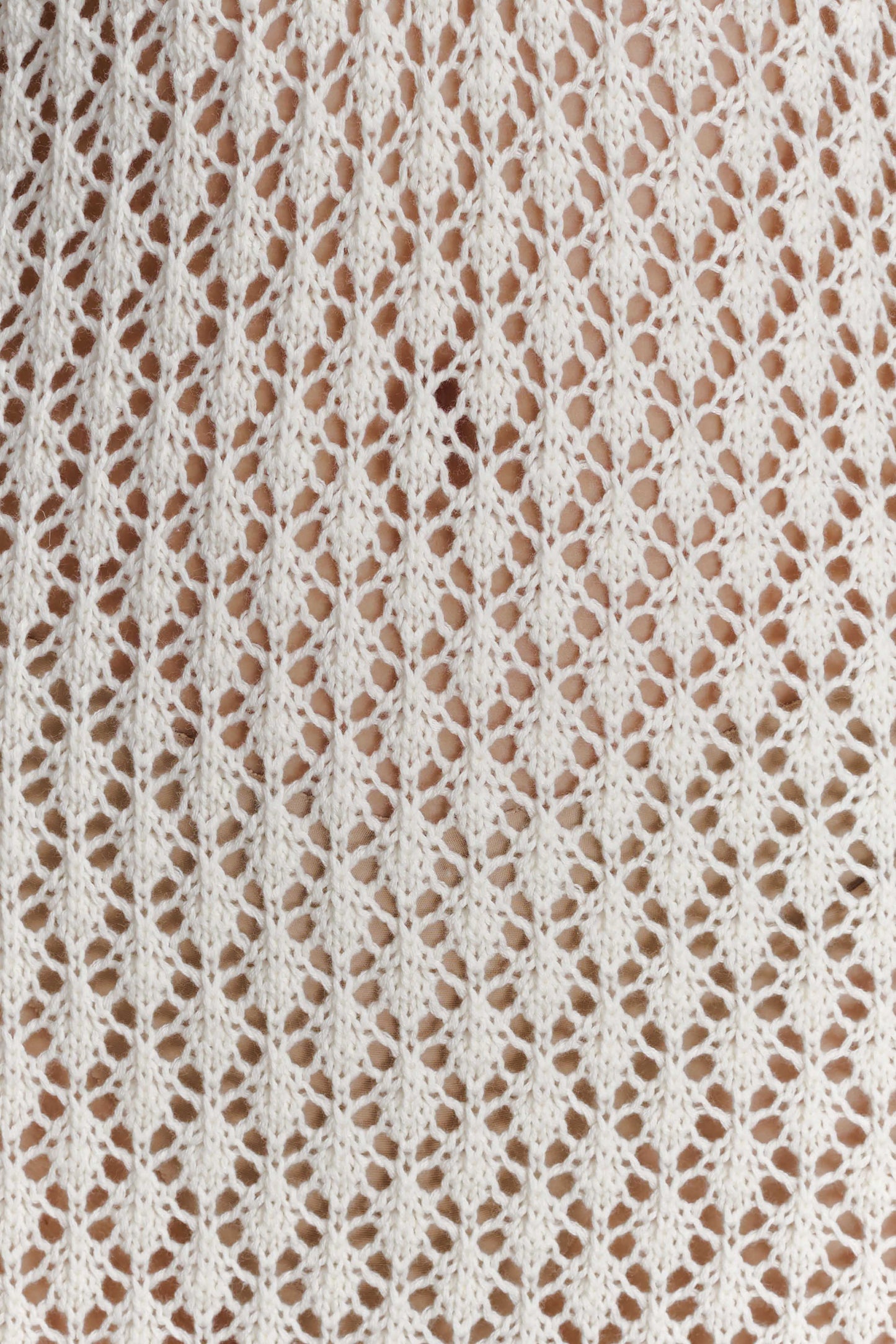 Kayleigh Crochet Fishtail Flare Sleeve Maxi Dress - White