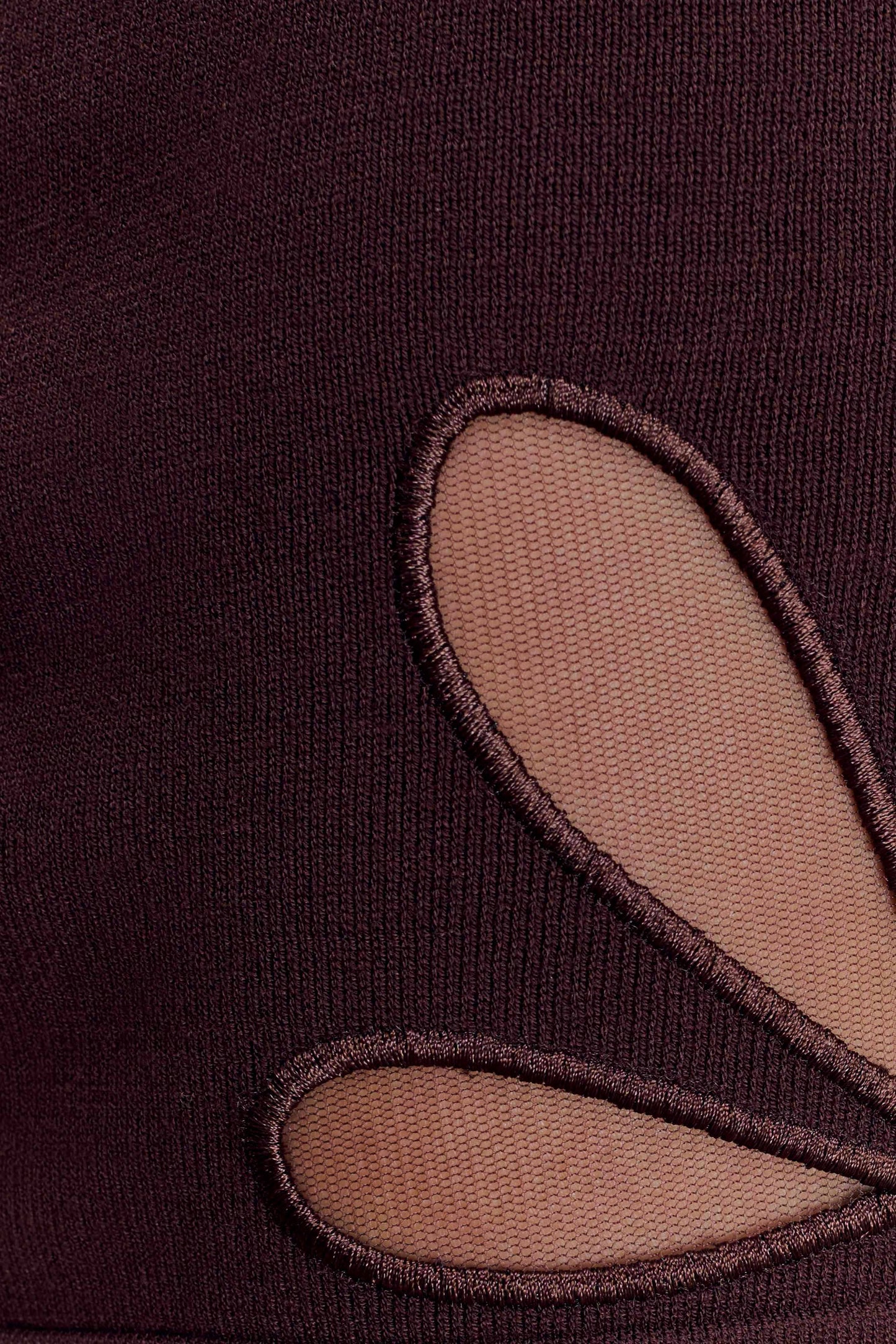 Brock Knit Cut Out Mini Skirt - Dark Chocolate