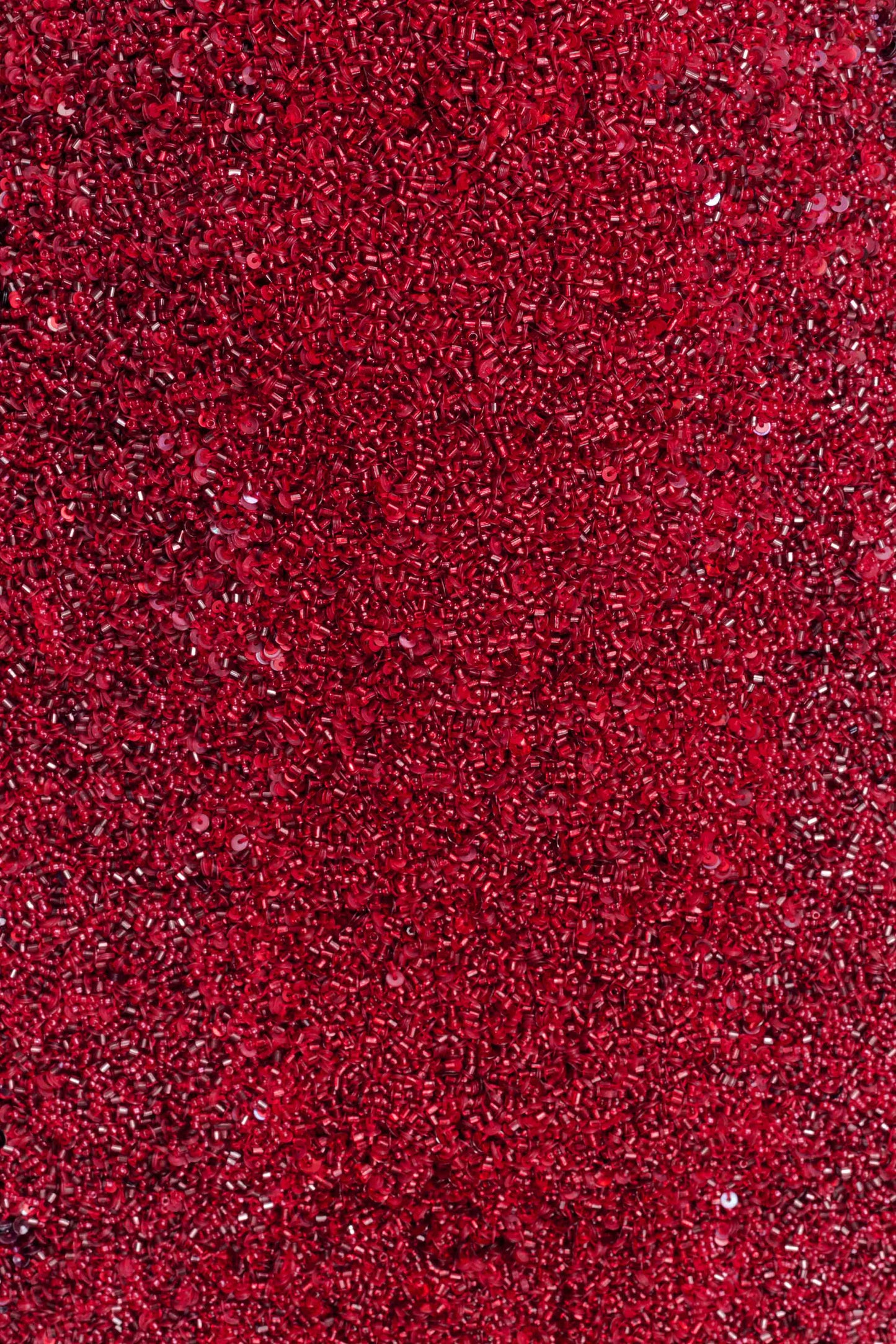 Zander Hand Beaded Strapless Mini Dress - Red Ombre