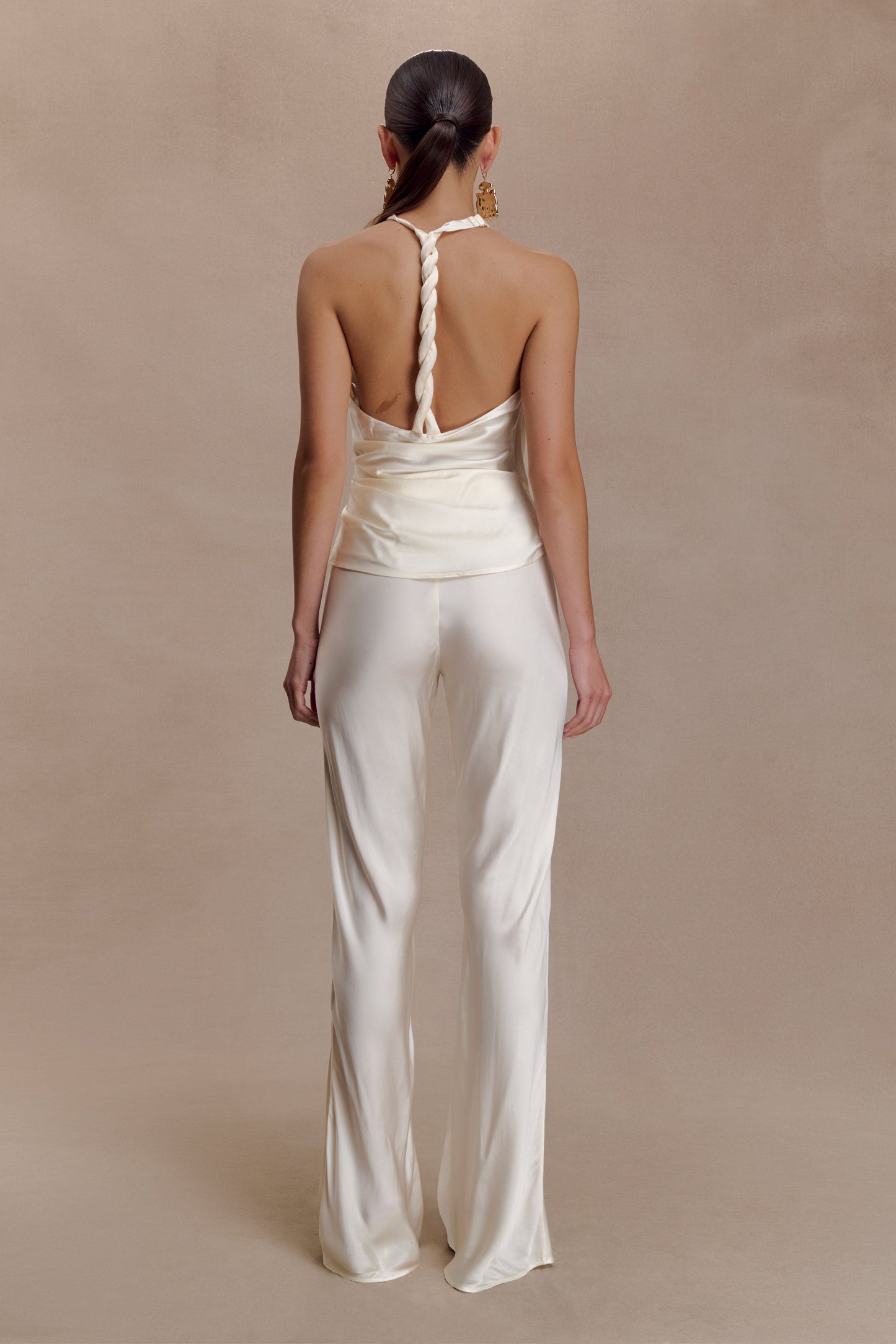 Bianca Satin Pants - Ivory